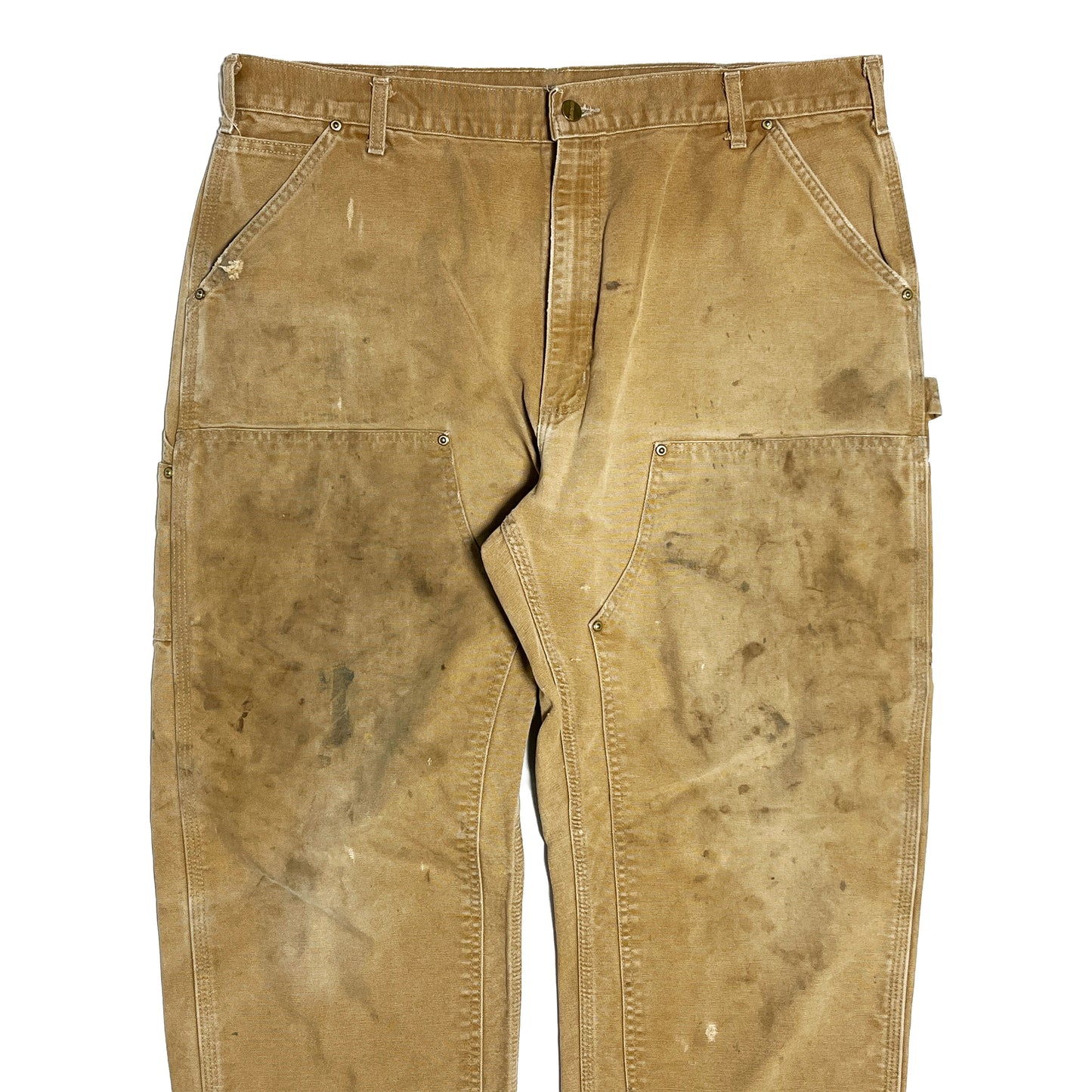 2 アメリカ製 Carhartt ダブルニー ペインターPT ベージュ Size (W39 L26)位