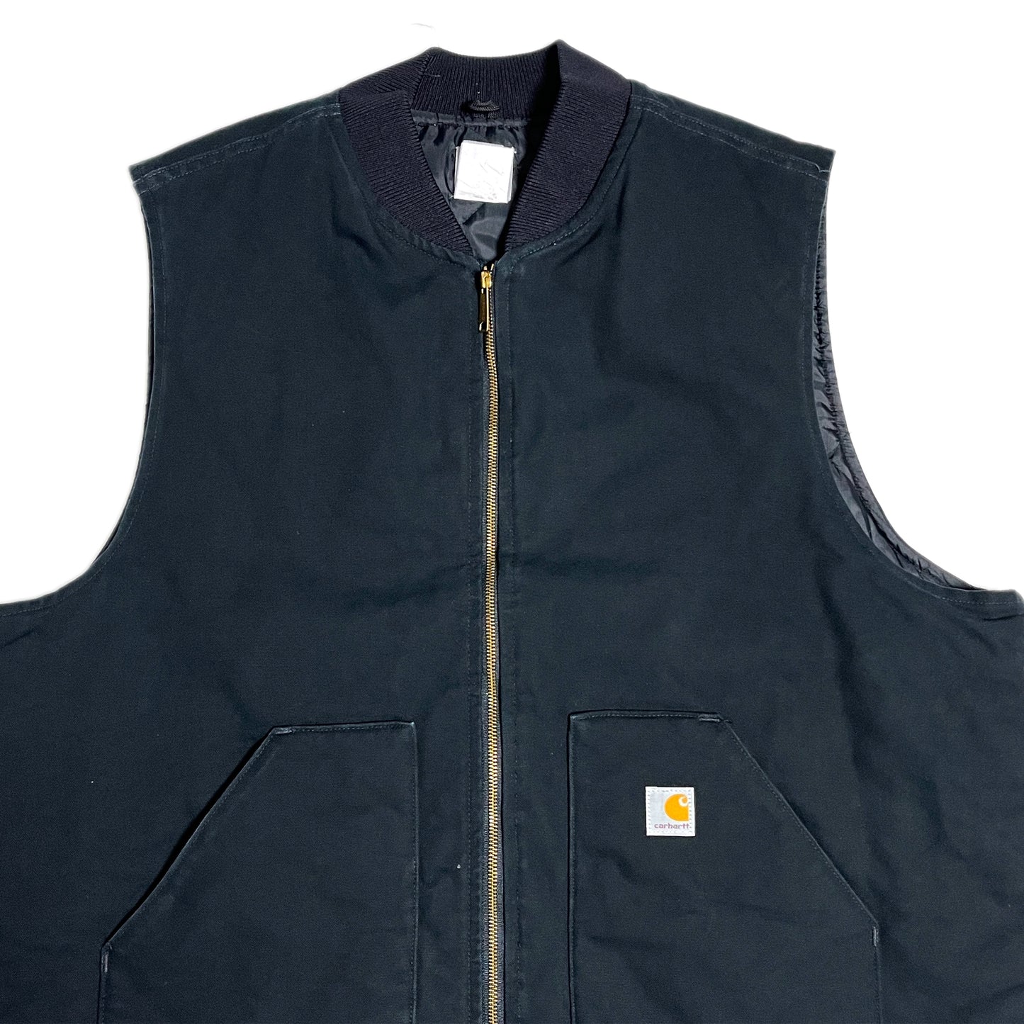 15 Carhartt ダックベスト ブラック Size (3XL) ビッグサイズ!