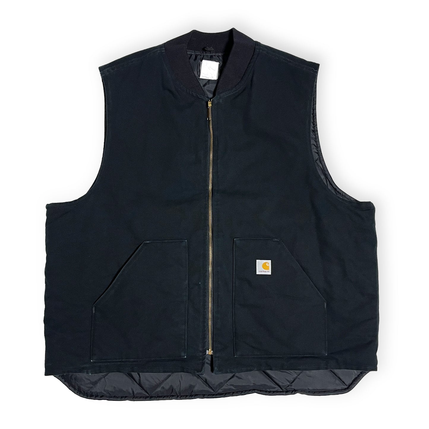 15 Carhartt ダックベスト ブラック Size (3XL) ビッグサイズ!