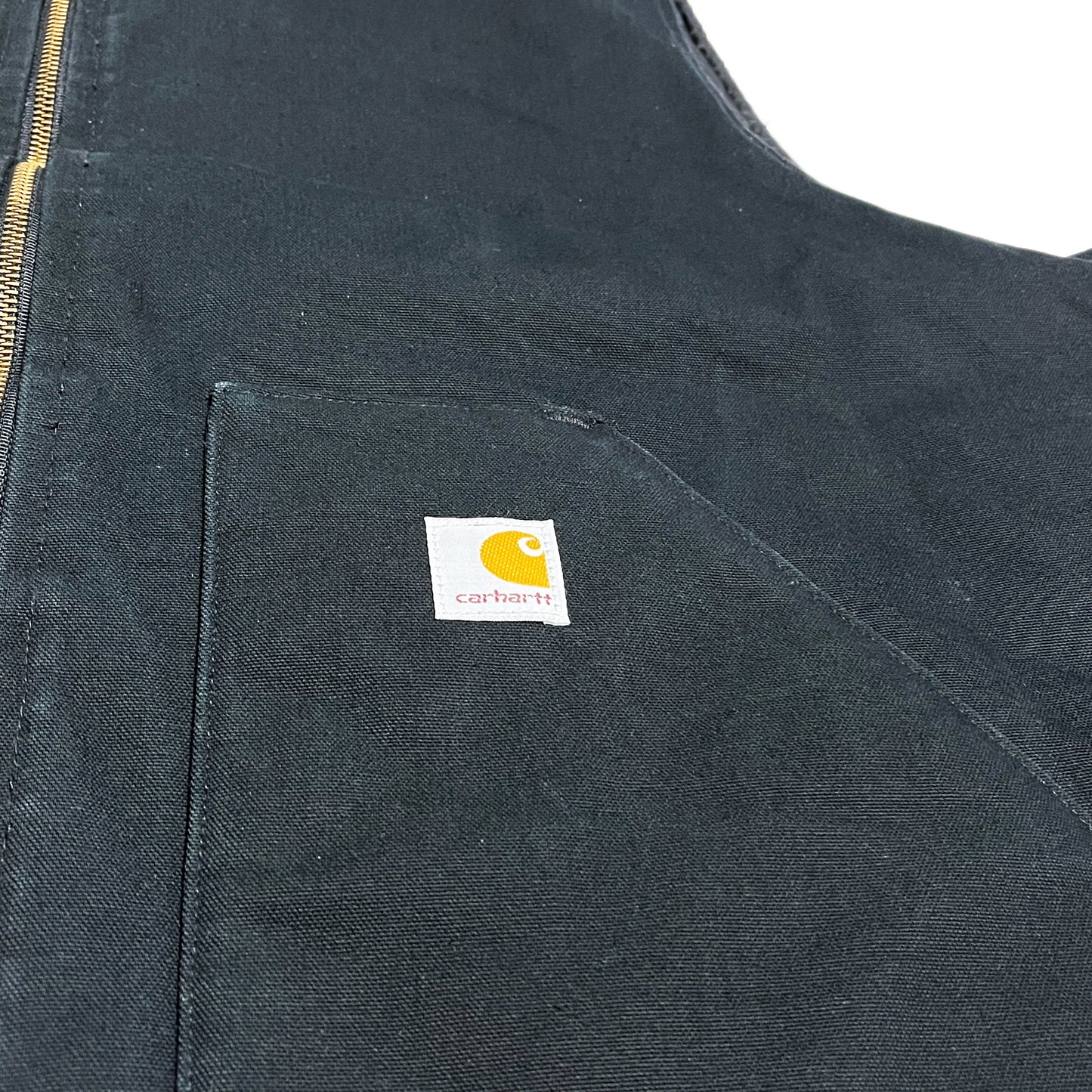 15 Carhartt ダックベスト ブラック Size (3XL) ビッグサイズ!