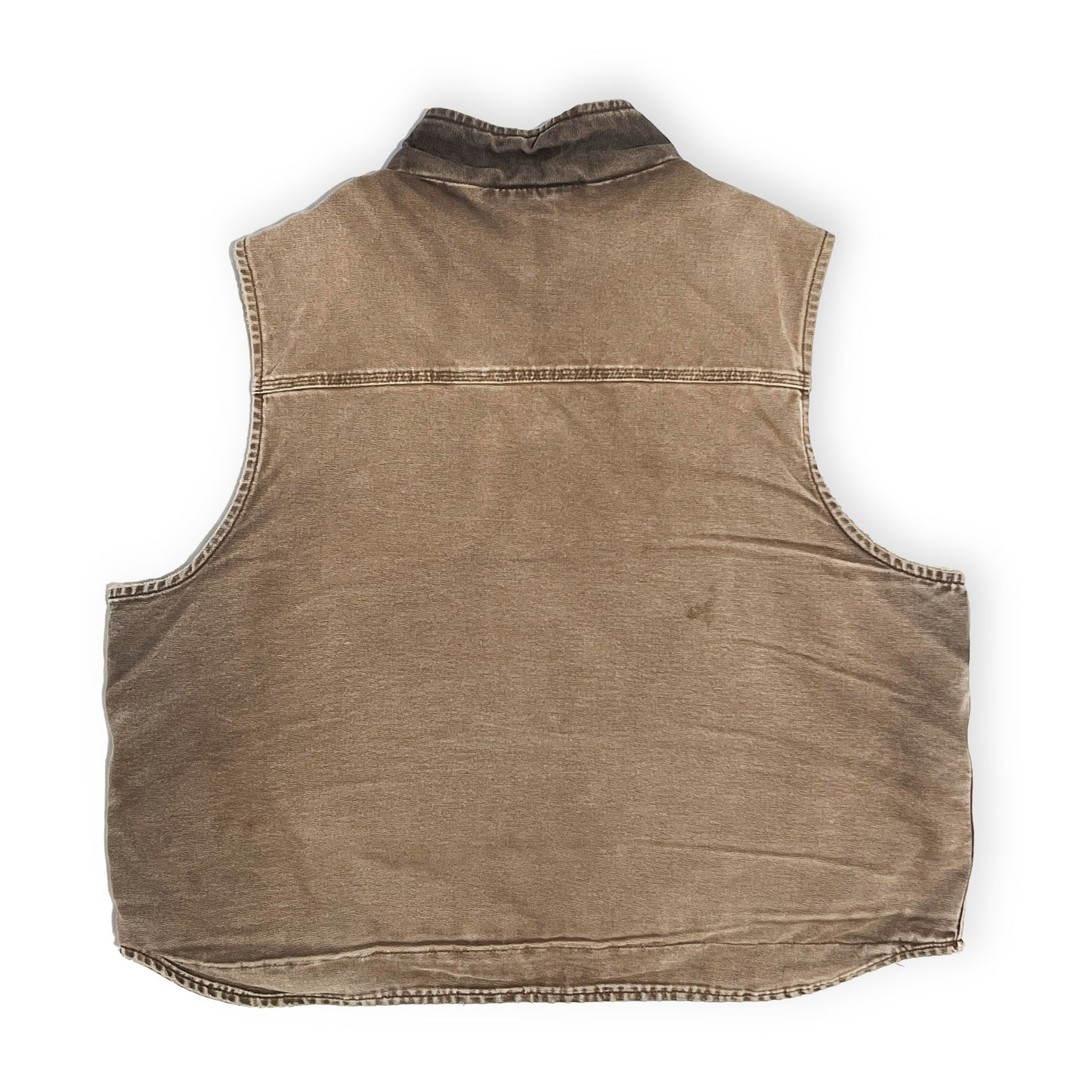 11 メキシコ製 Carhartt ダックベスト ボア ブラウン Size (3XL) ビッグサイズ!