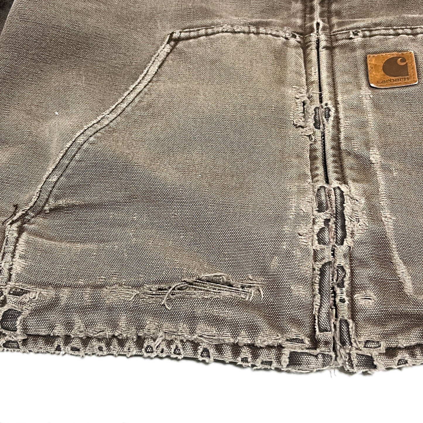 11 メキシコ製 Carhartt ダックベスト ボア ブラウン Size (3XL) ビッグサイズ!