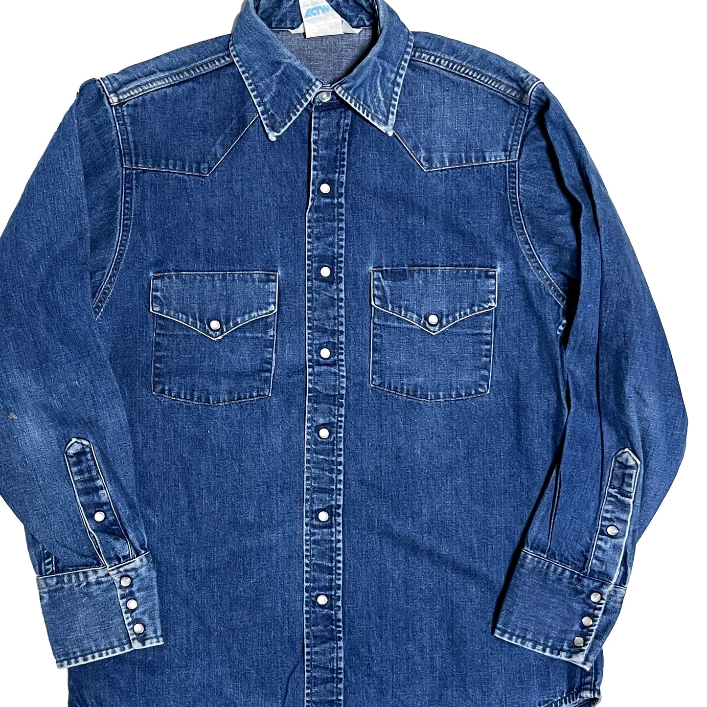 80's Carhartt Denim Western SH Size (15 1/2) アメリカ製!
