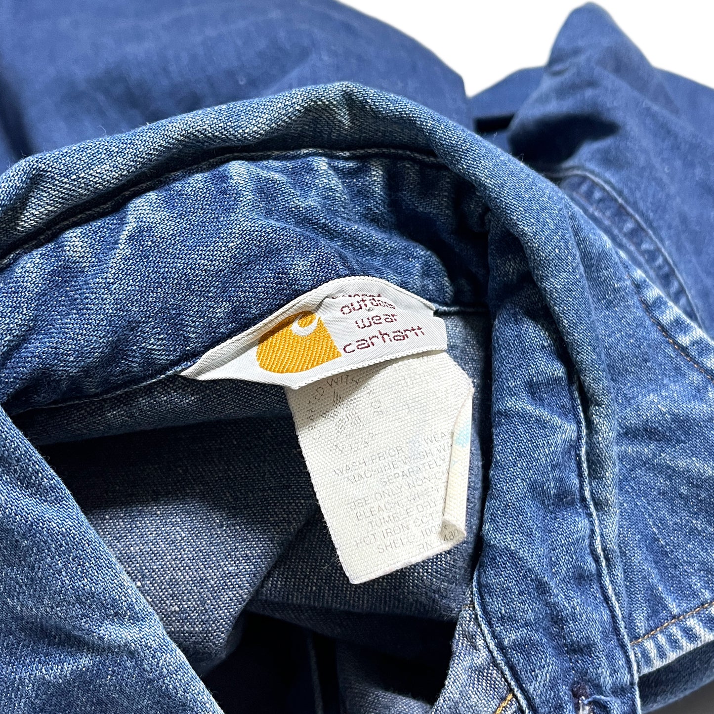80's Carhartt Denim Western SH Size (15 1/2) アメリカ製!