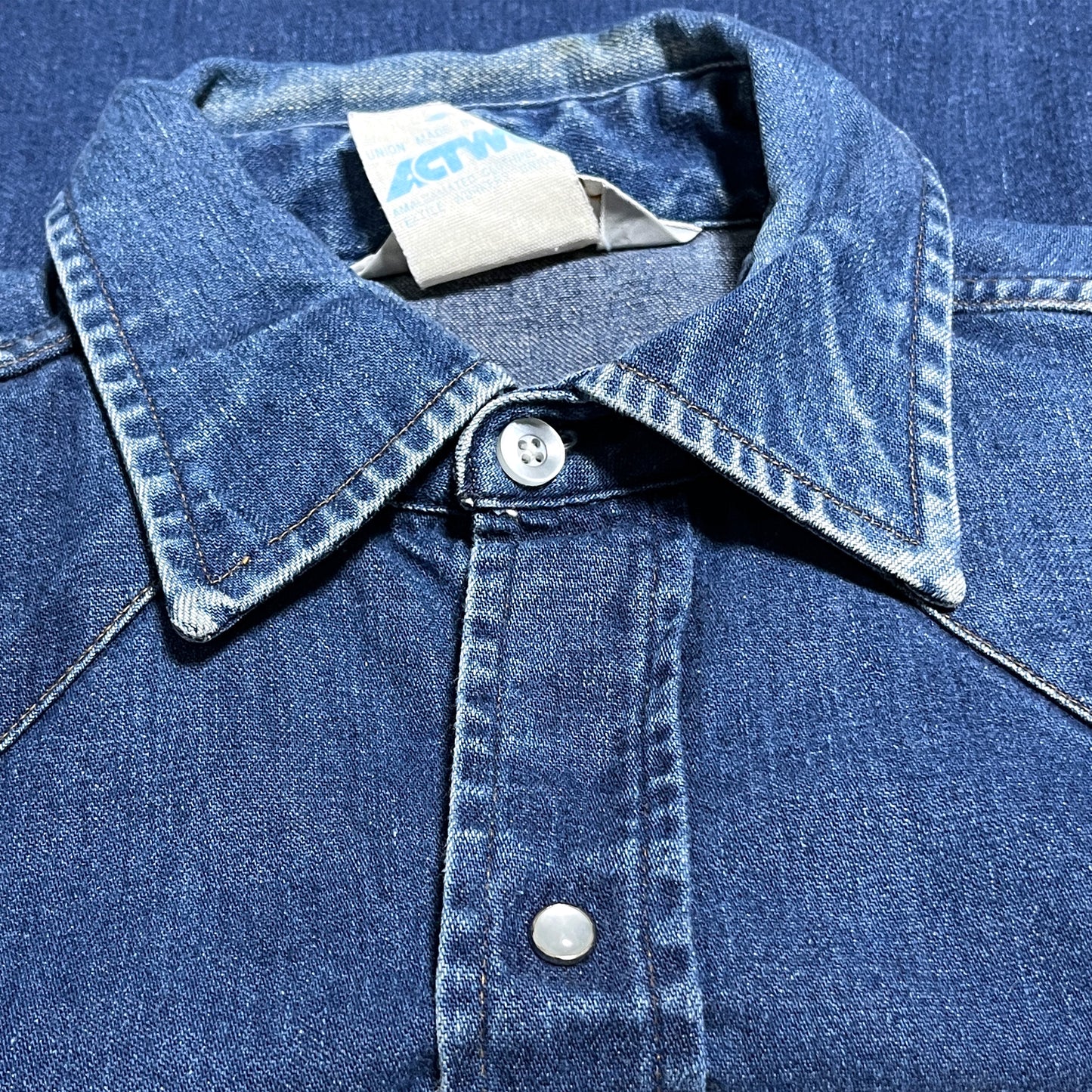 80's Carhartt Denim Western SH Size (15 1/2) アメリカ製!