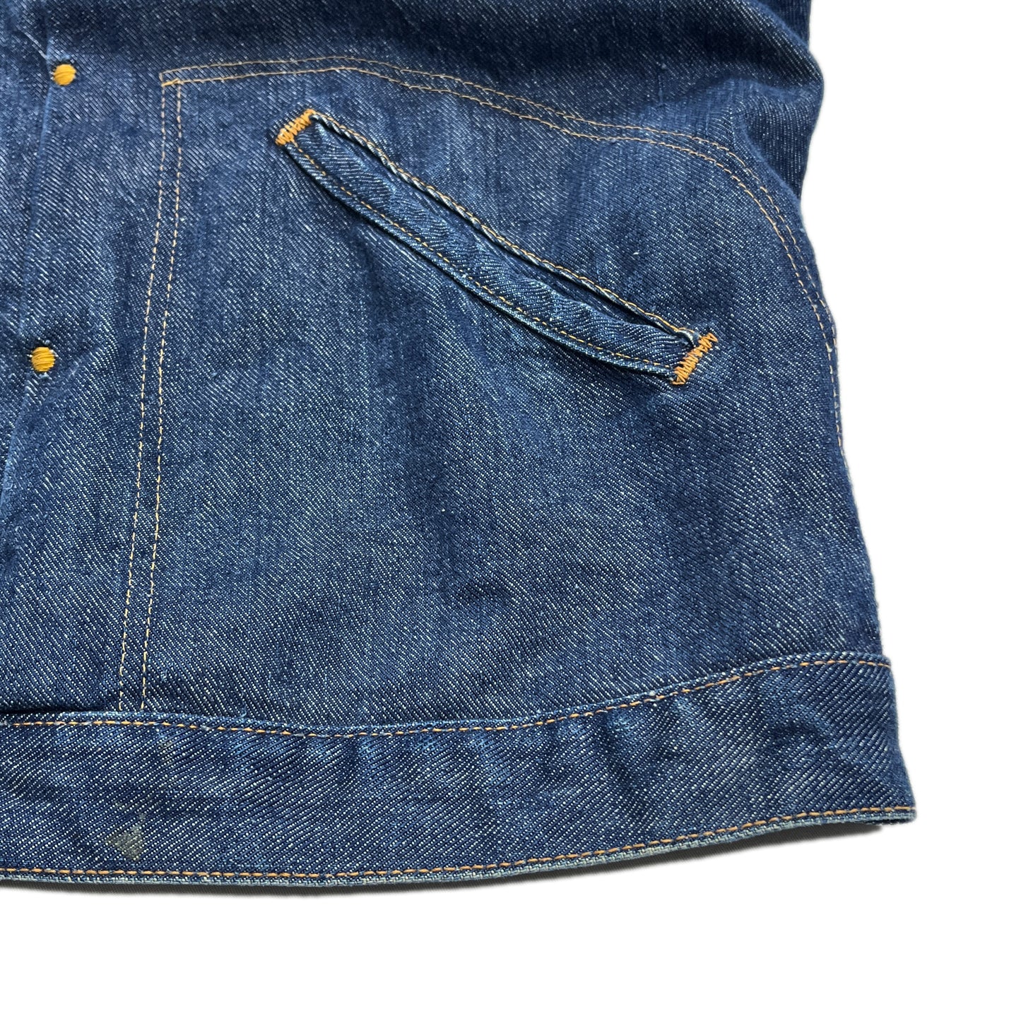 60s Wrangler 11MJZ Denim JKT 42 ディテール ポケット V字ステッチ