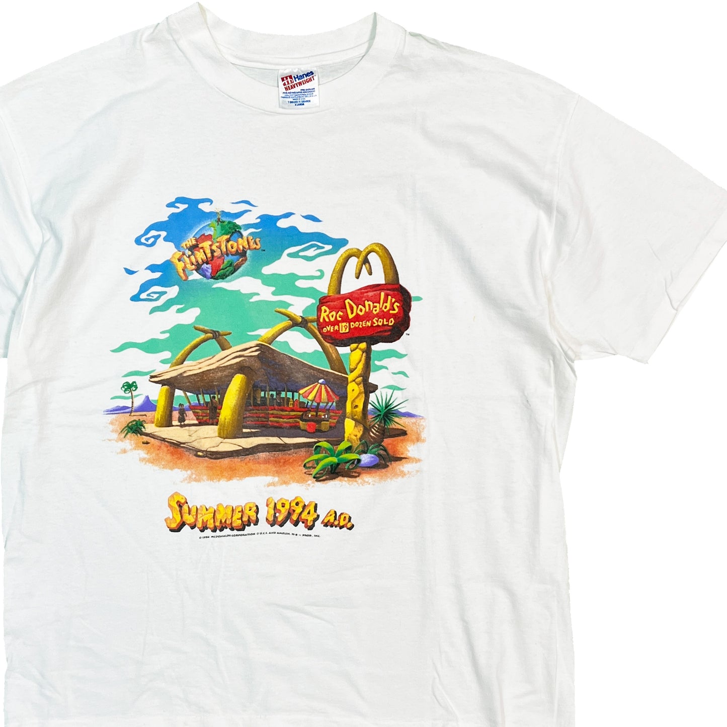 90's Hanes The Flintstones "RocDonald's" T Size (XL)