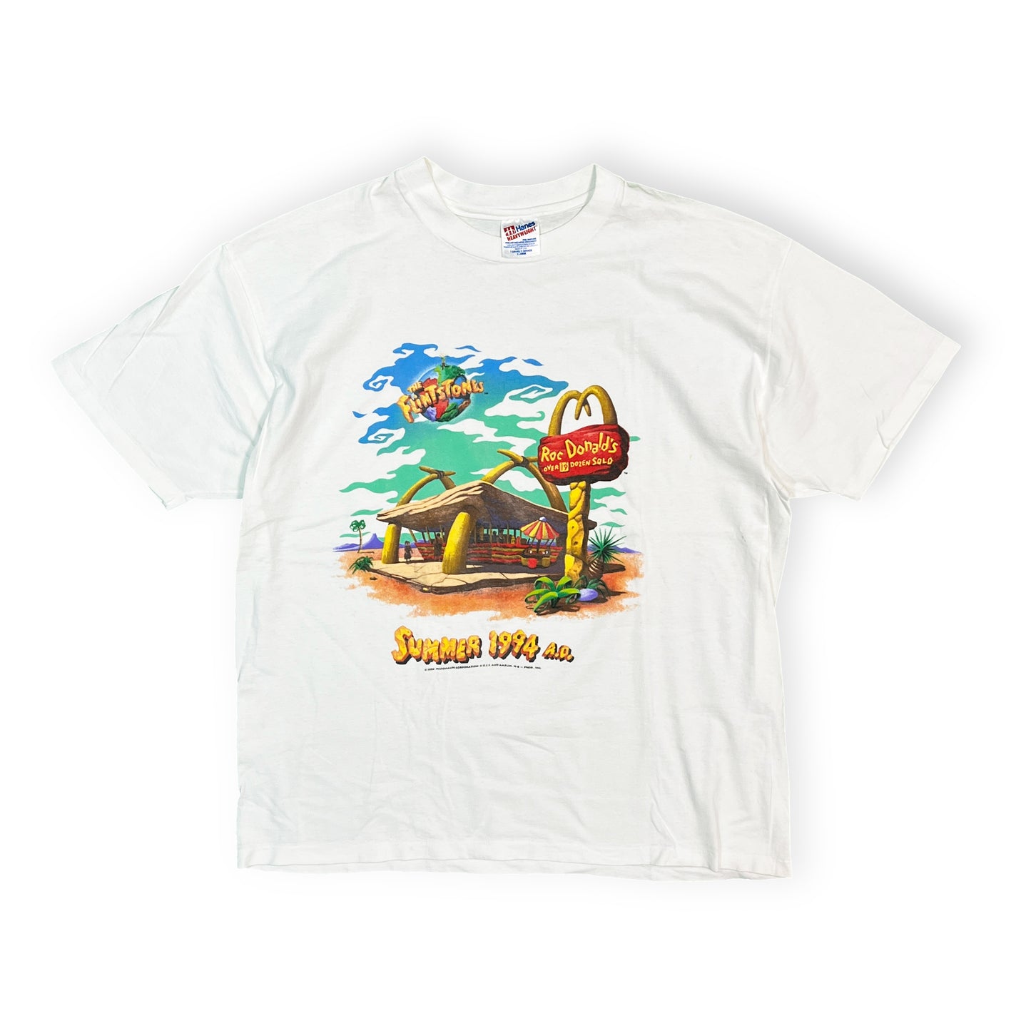 90's Hanes The Flintstones "RocDonald's" T Size (XL)