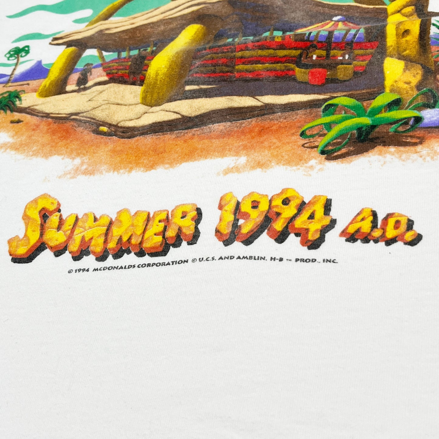 90's Hanes The Flintstones "RocDonald's" T Size (XL)