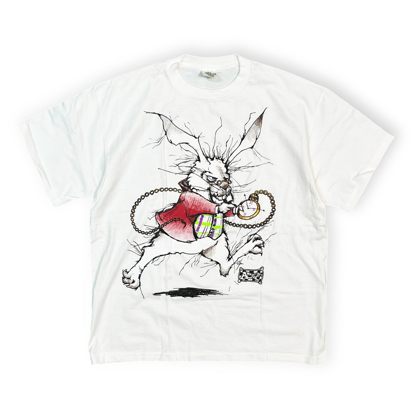 90's ANDAZIA Alice in Wonderland 白うさぎ T Size (XXL) 希少サイズ!