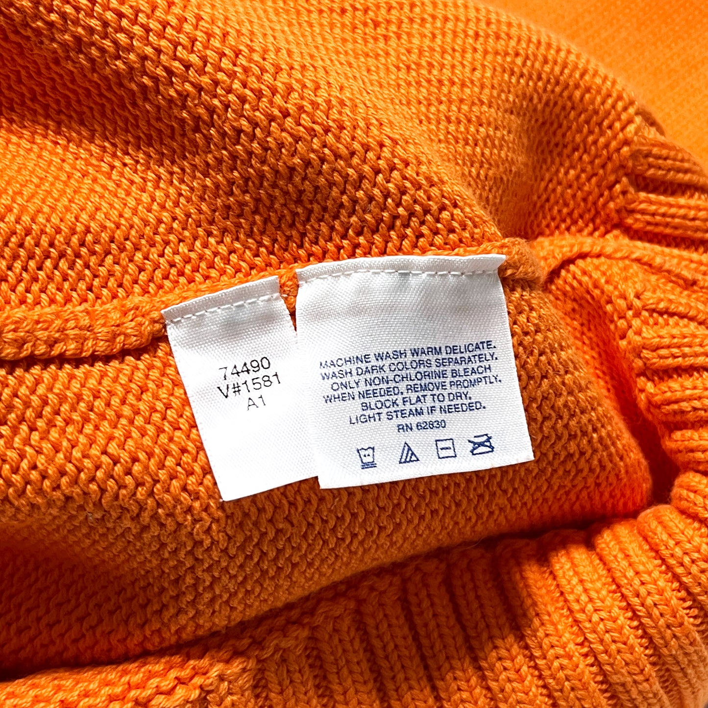 90's〜 LANDS' END Cotton Knit オレンジ! Size (XL)