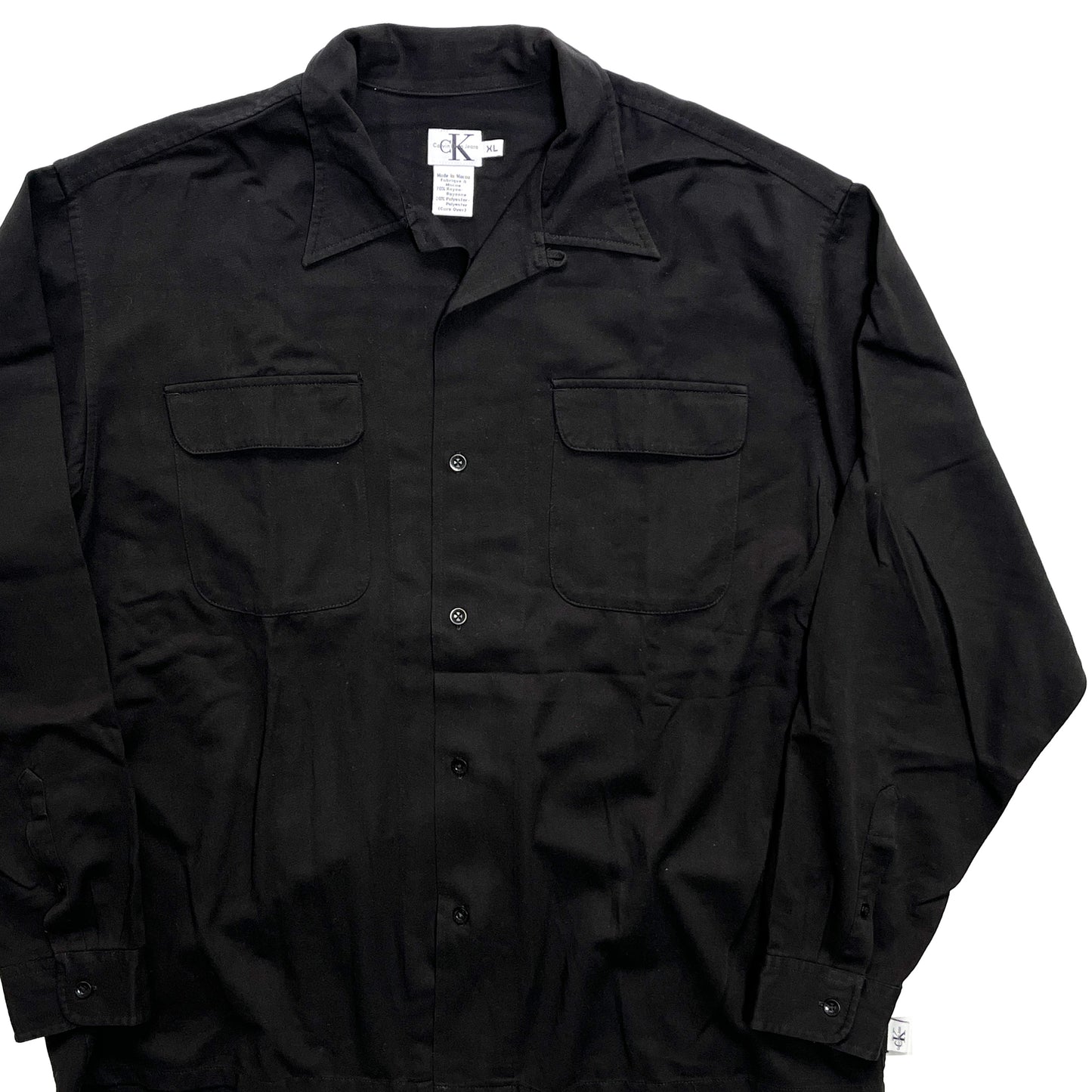 90's Calvin Klein Jeans L/S SH Black Size (XL)