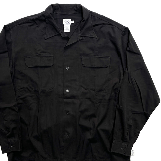 90's Calvin Klein Jeans L/S SH Black Size (XL)