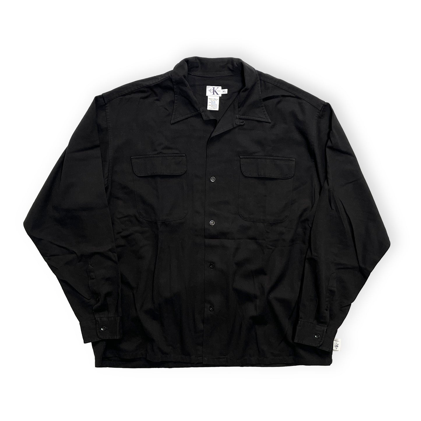 90's Calvin Klein Jeans L/S SH Black Size (XL)