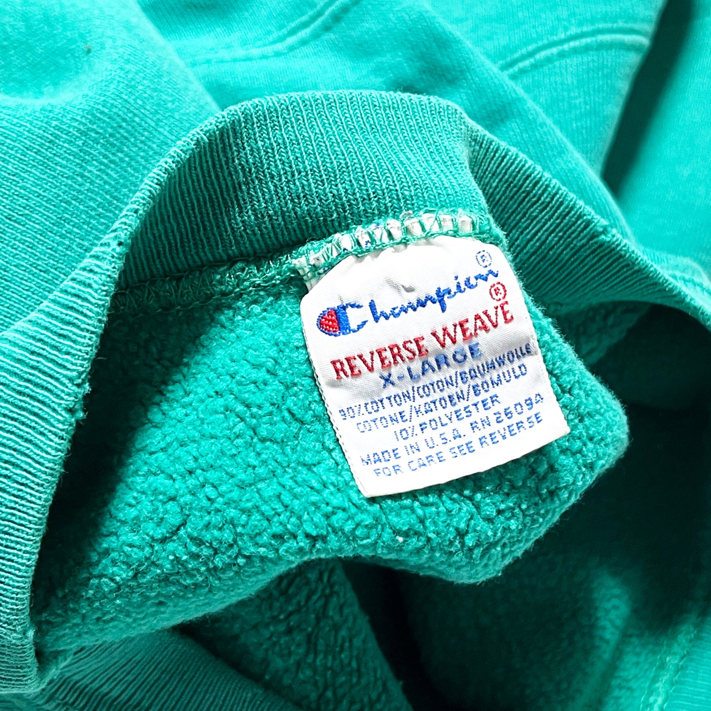 90's Champion R/W Green 目無し Size (XL)