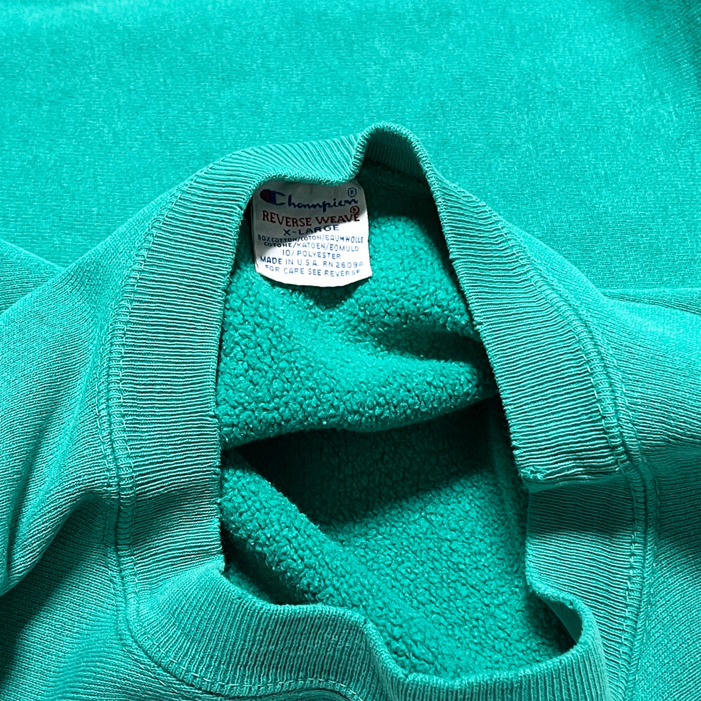 90's Champion R/W Green 目無し Size (XL)