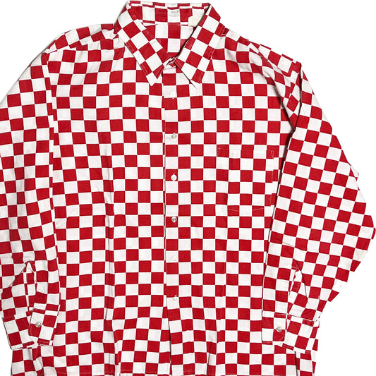 70's UnKnown Checker L/S SH Size (XXL) ビッグサイズ!