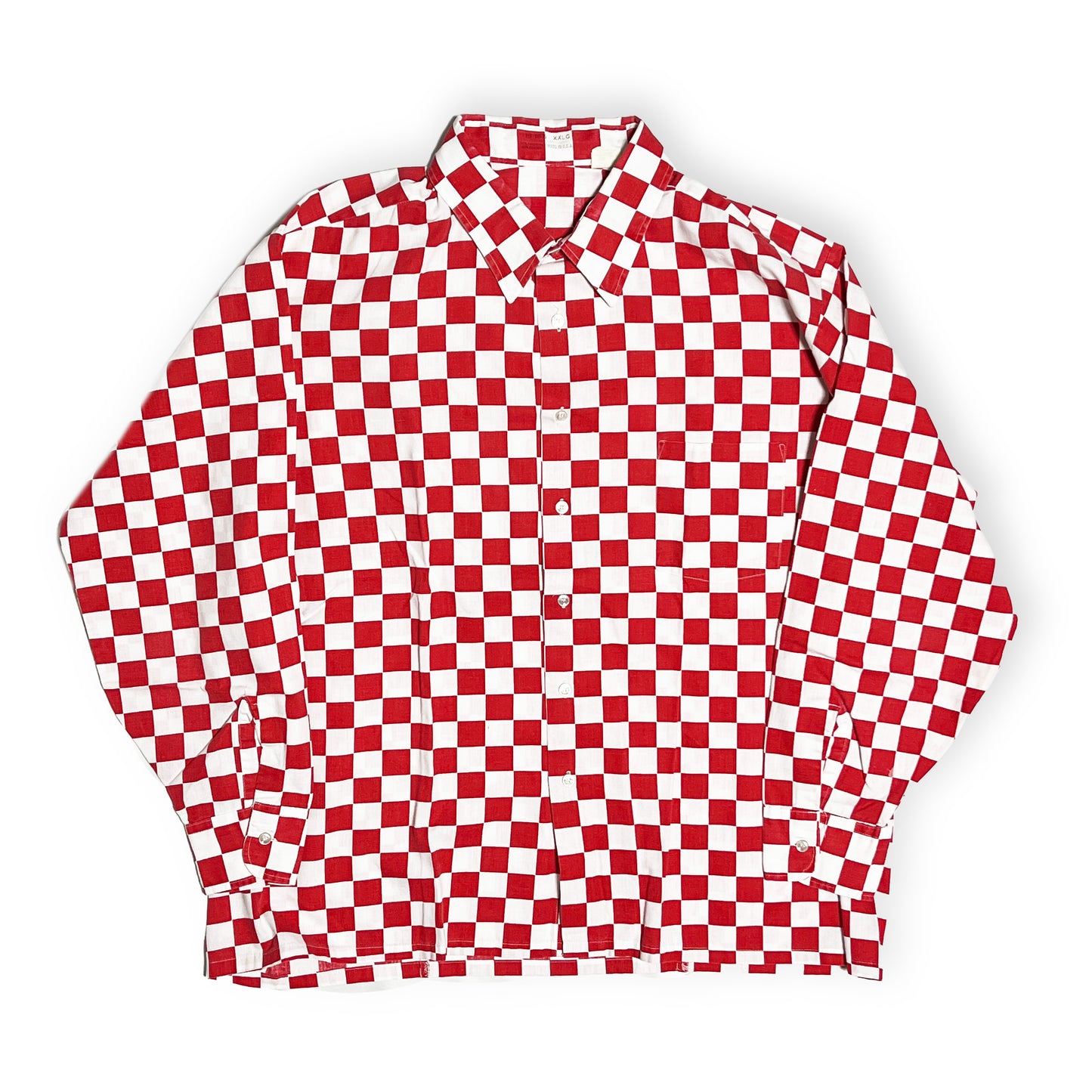 70's UnKnown Checker L/S SH Size (XXL) ビッグサイズ!