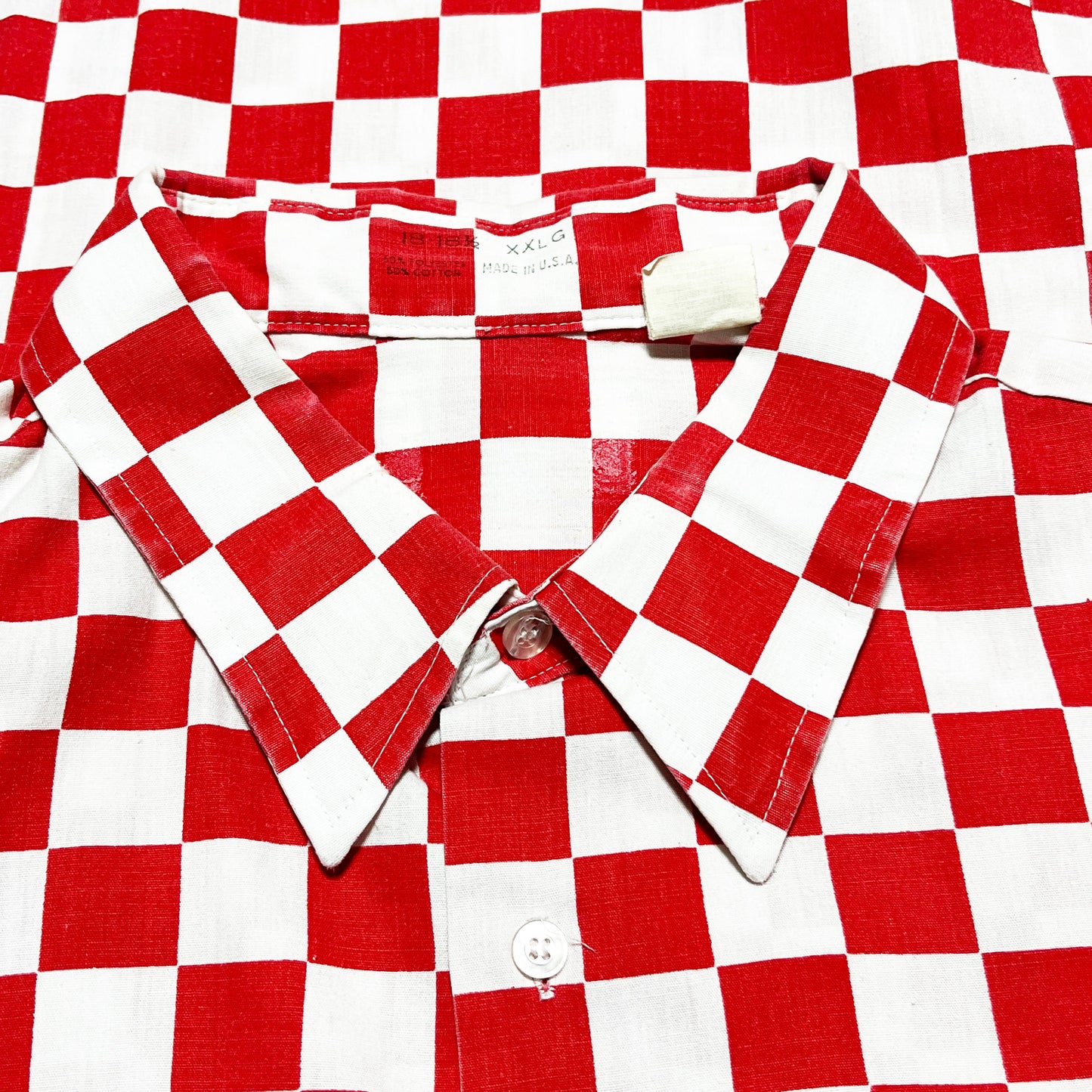 70's UnKnown Checker L/S SH Size (XXL) ビッグサイズ!