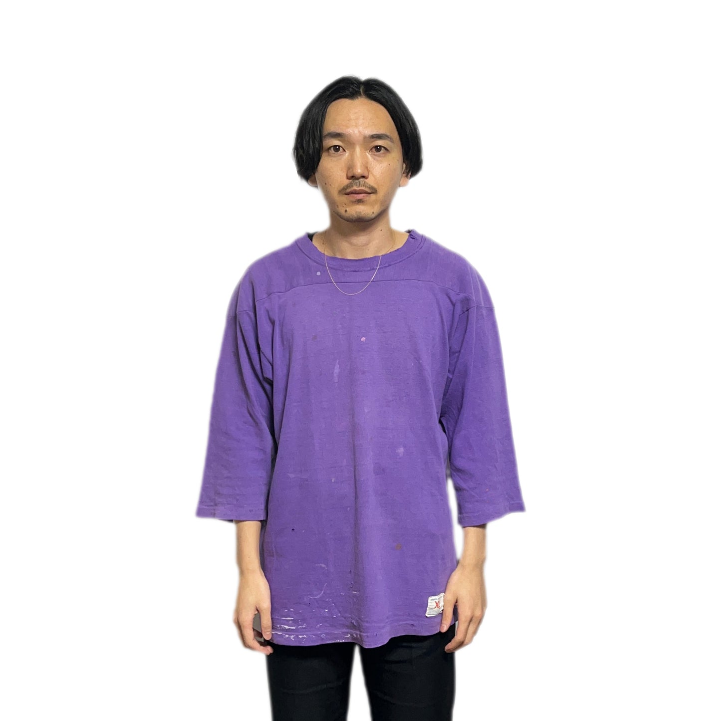 70's バータグ Champion Football T パープル Size (XL)