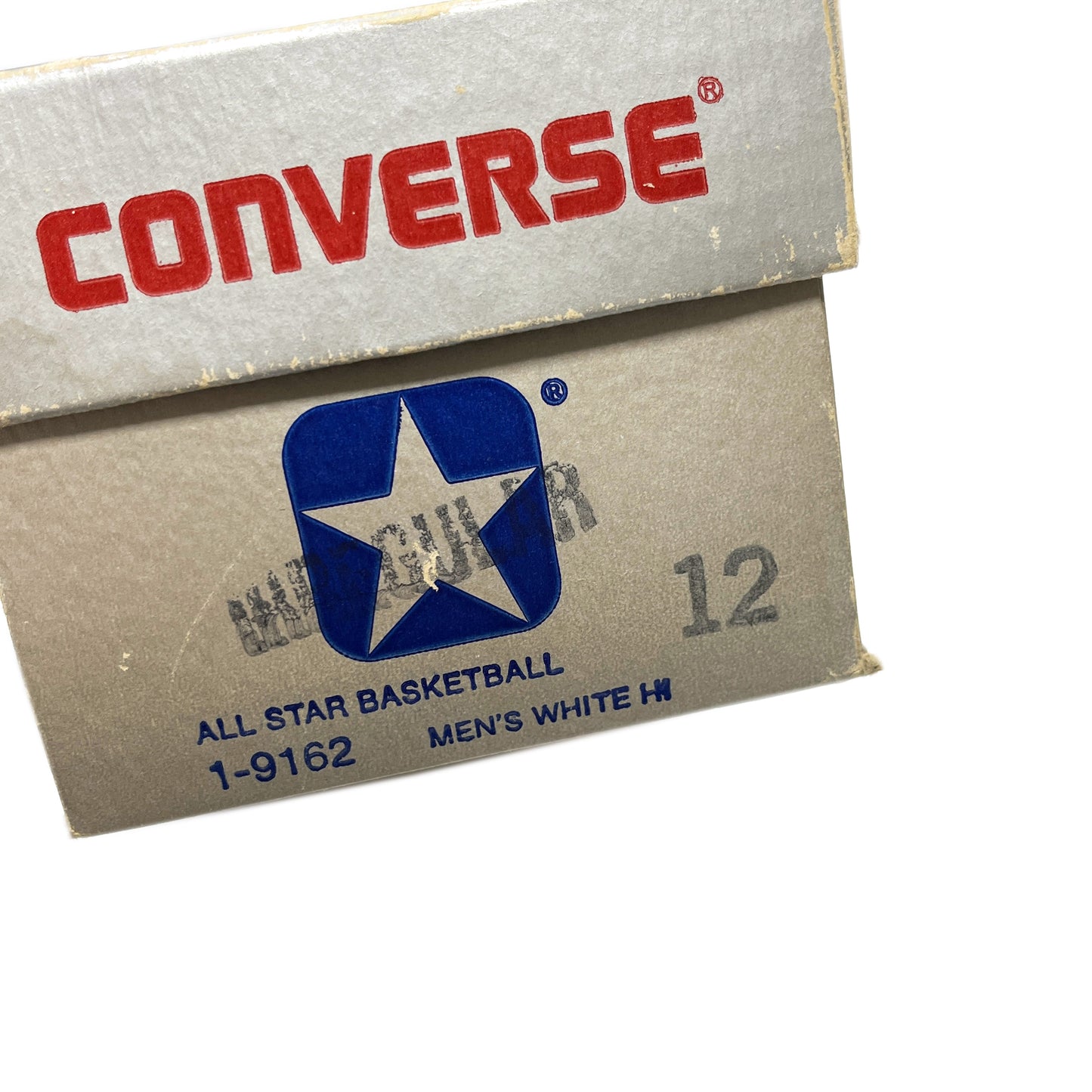 80's Converse Allstar White Hi Size (12) 箱付き Deadstock