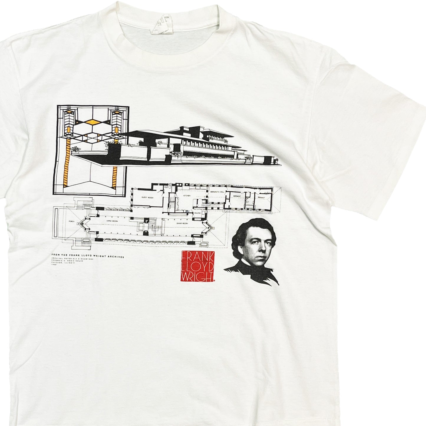 90's ANDAZIA Frank Lloyd Wright "Frederick C. Robie House" T Size (L)