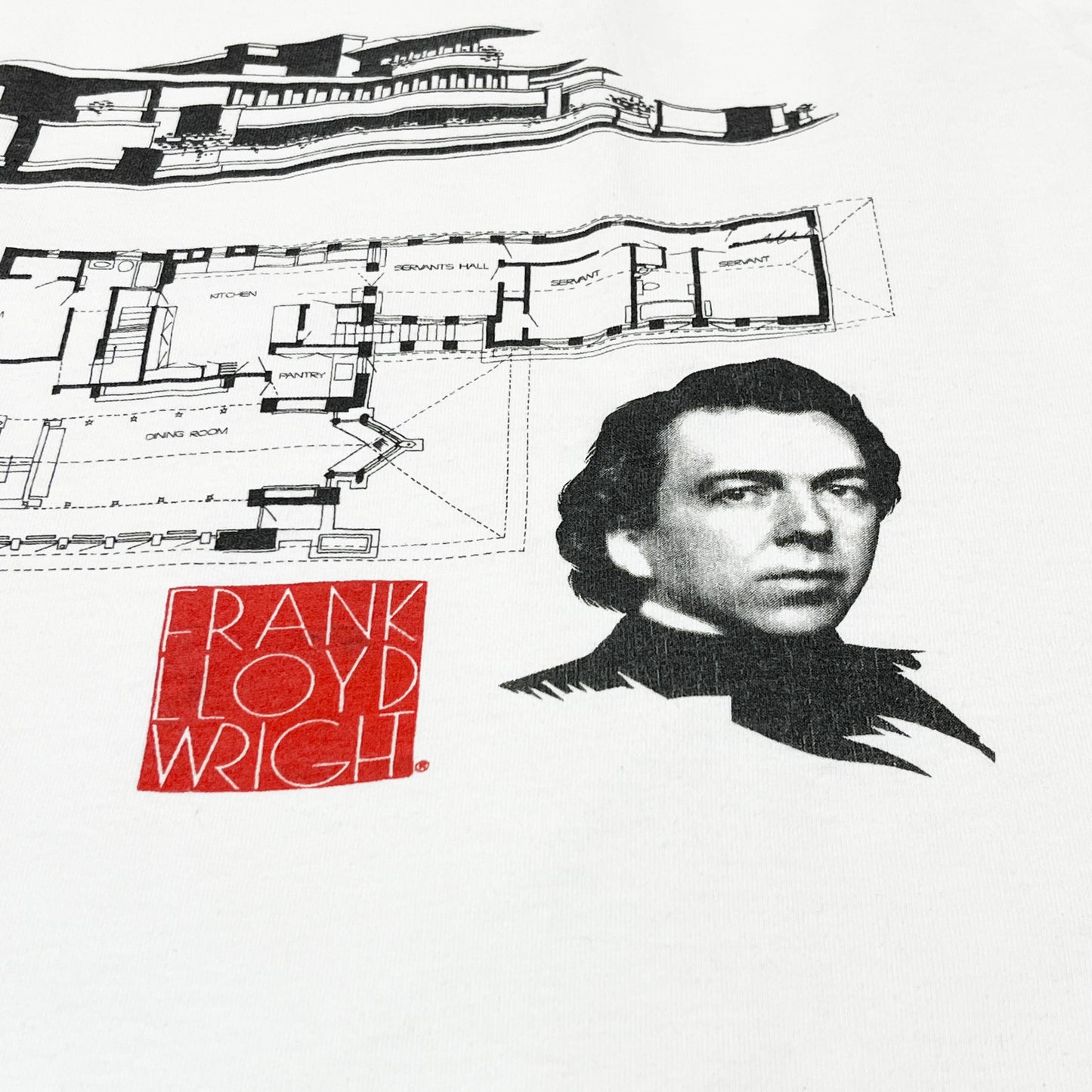 90's ANDAZIA Frank Lloyd Wright "Frederick C. Robie House" T Size (L)