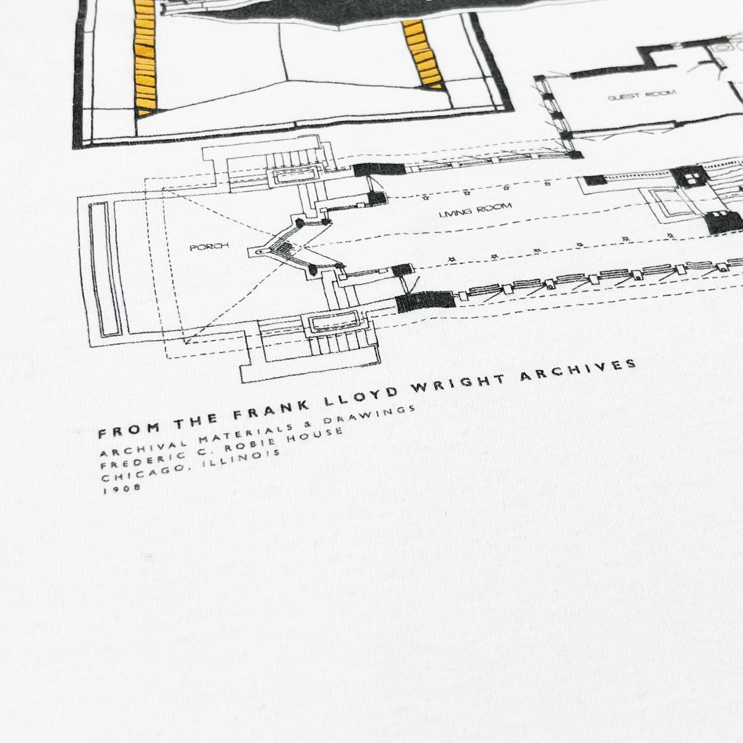 90's ANDAZIA Frank Lloyd Wright "Frederick C. Robie House" T Size (L)