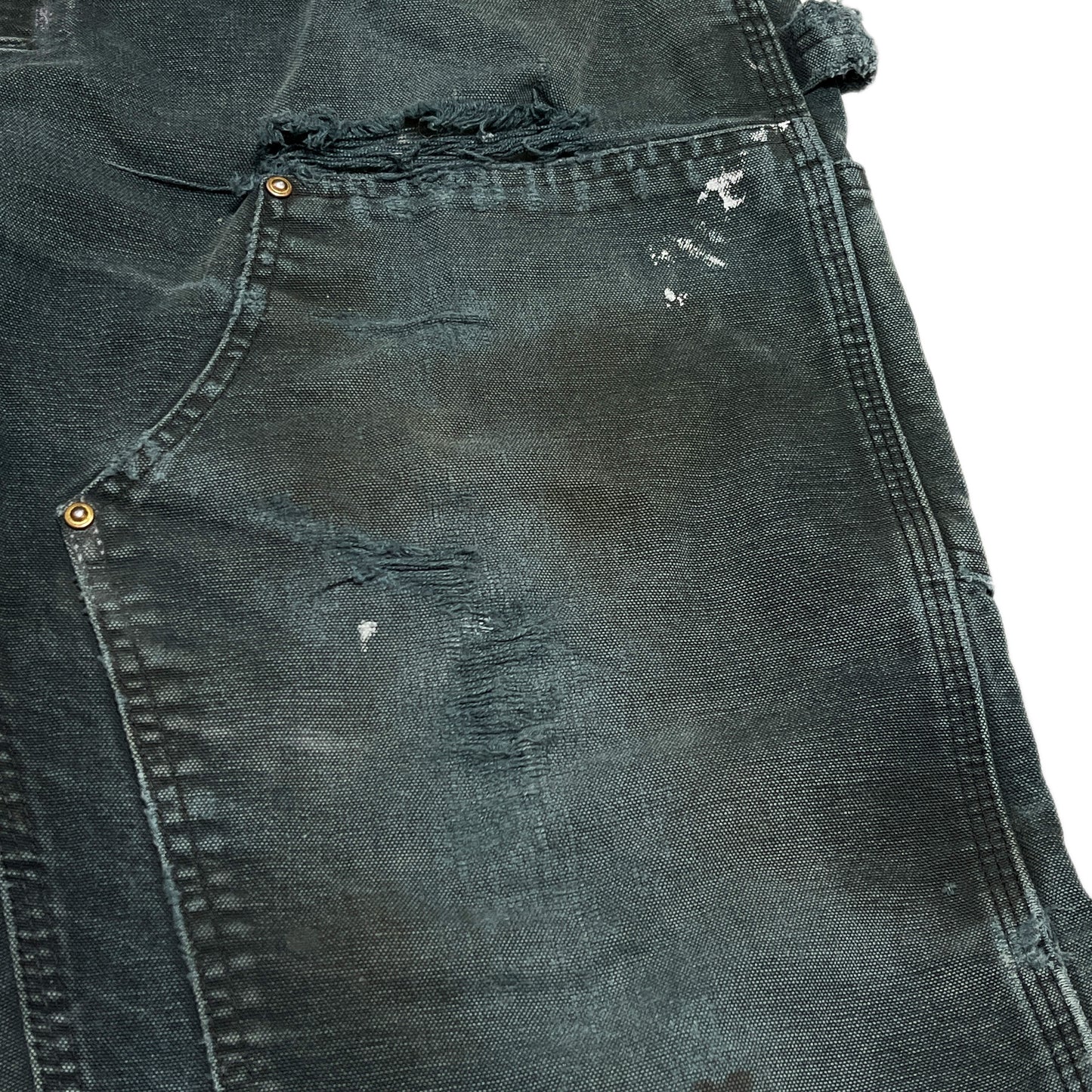 Carhartt ダブルニー ペインターPT 色褪せブラック Size (W36 L31)位 極上雰囲気!