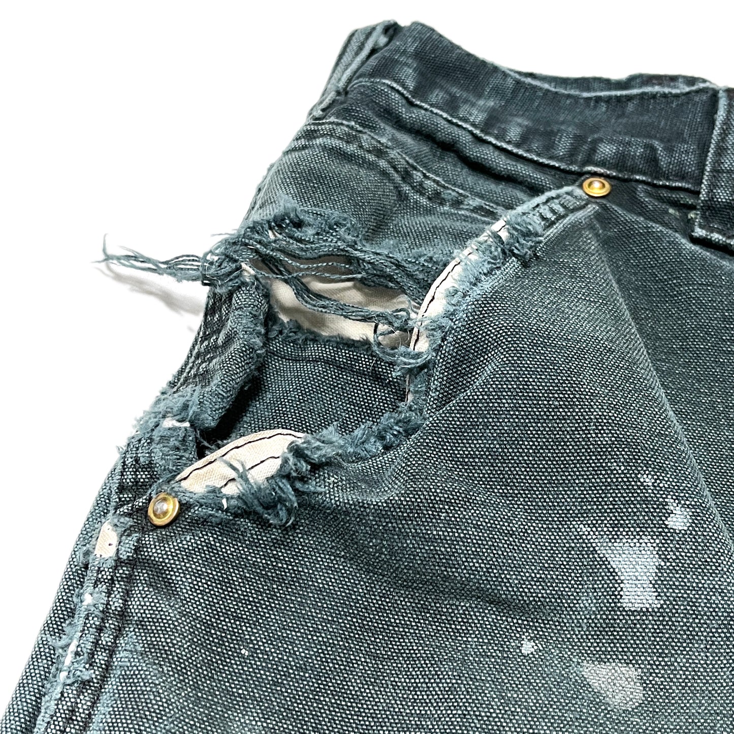 Carhartt ダブルニー ペインターPT 色褪せブラック Size (W36 L31)位 極上雰囲気!