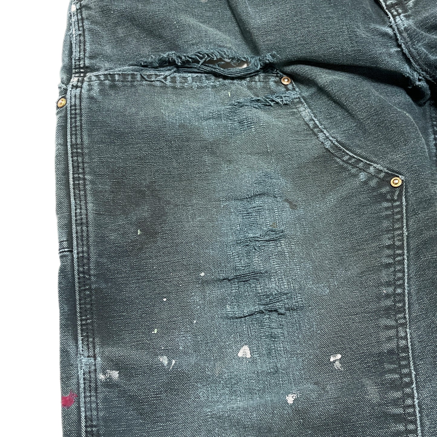 Carhartt ダブルニー ペインターPT 色褪せブラック Size (W36 L31)位 極上雰囲気!