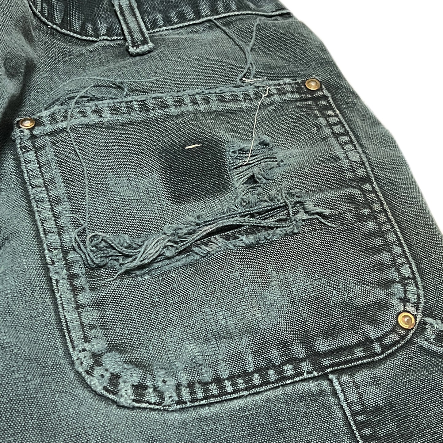 Carhartt ダブルニー ペインターPT 色褪せブラック Size (W36 L31)位 極上雰囲気!