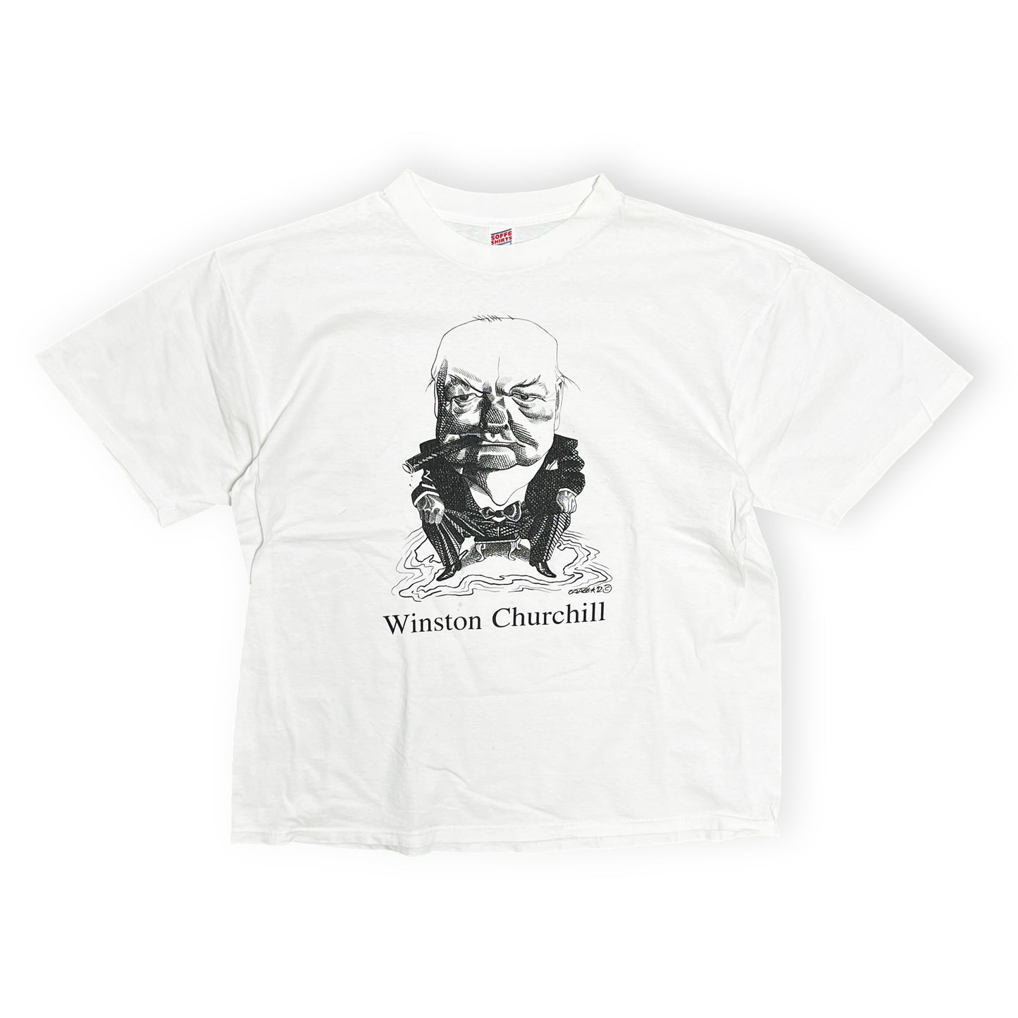 90's SOFFE SHIRTS Largely Literary Series "Winston Churchill" T Size (XL)