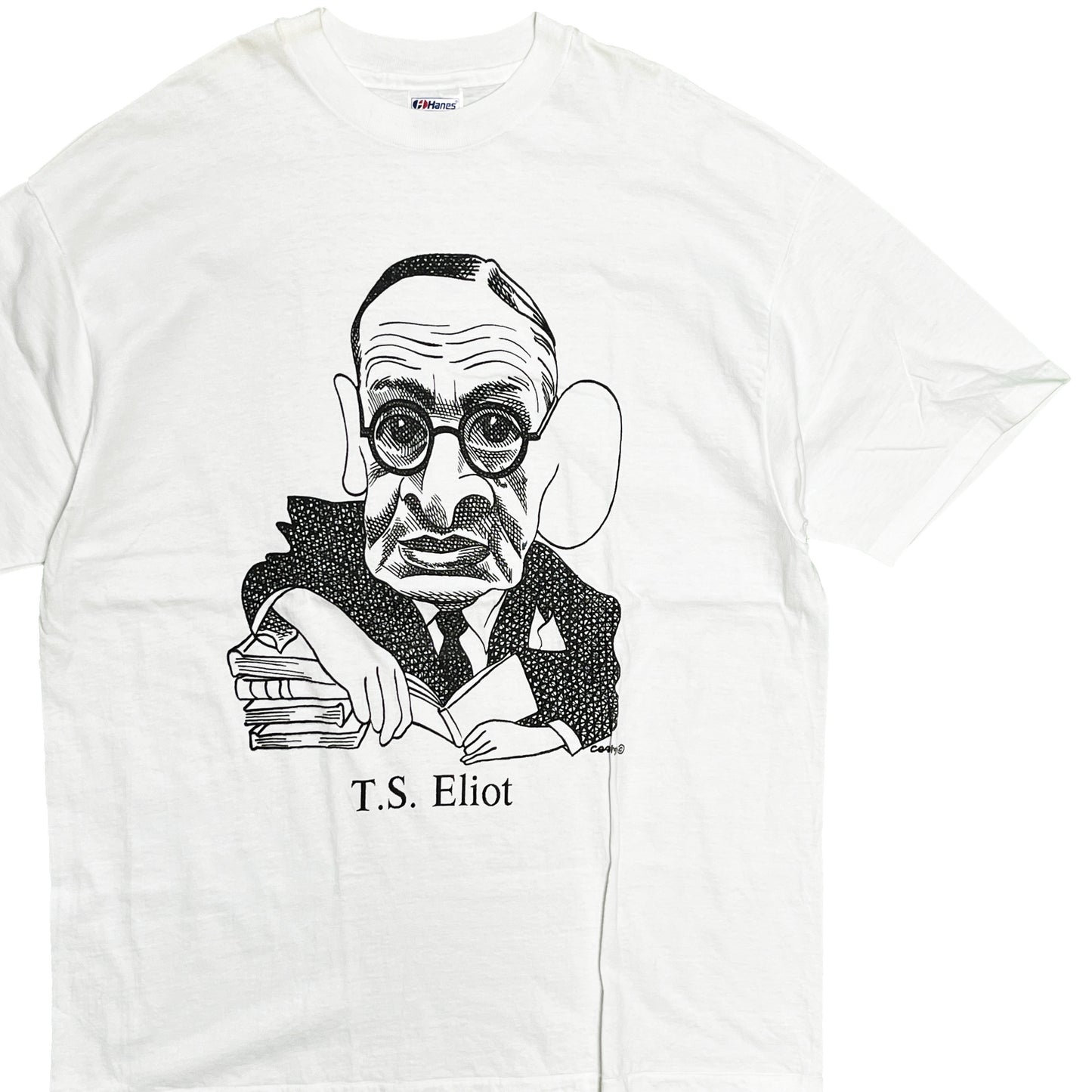 80's〜 Hanes Largely Literary Series "T.S.Eliot" T Size (XL)