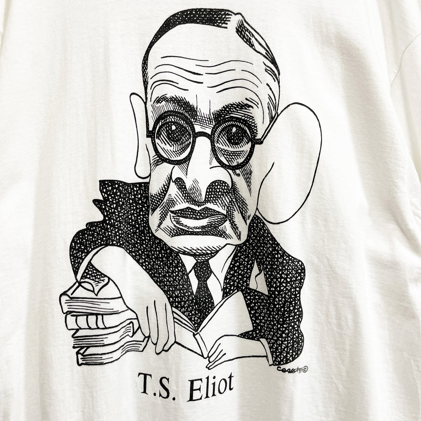 80's〜 Hanes Largely Literary Series "T.S.Eliot" T Size (XL)