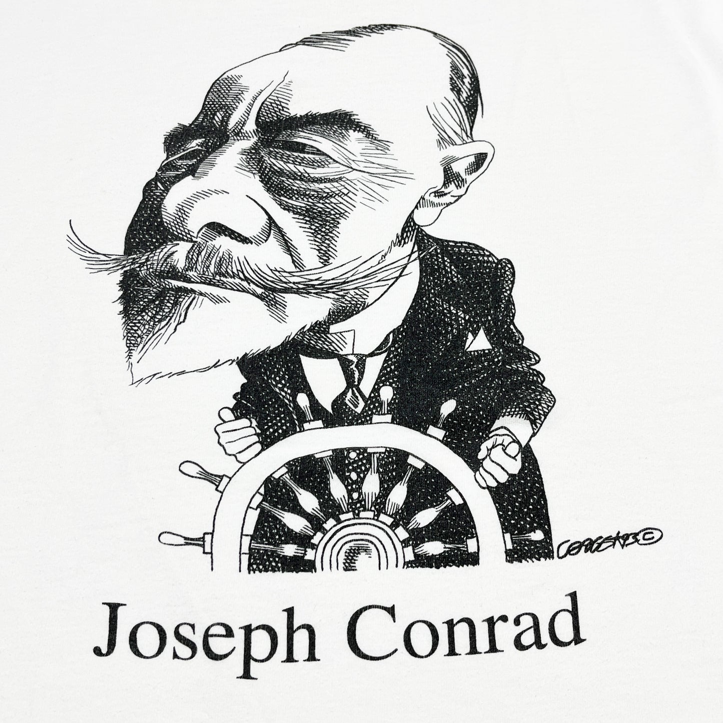 90's SOFFE SHIRTS Largely Literary Series "Joseph Conrad" T Size (XL)