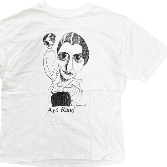90's Hanes Largely Literary Series "Ayn Rand" T Size (XL)