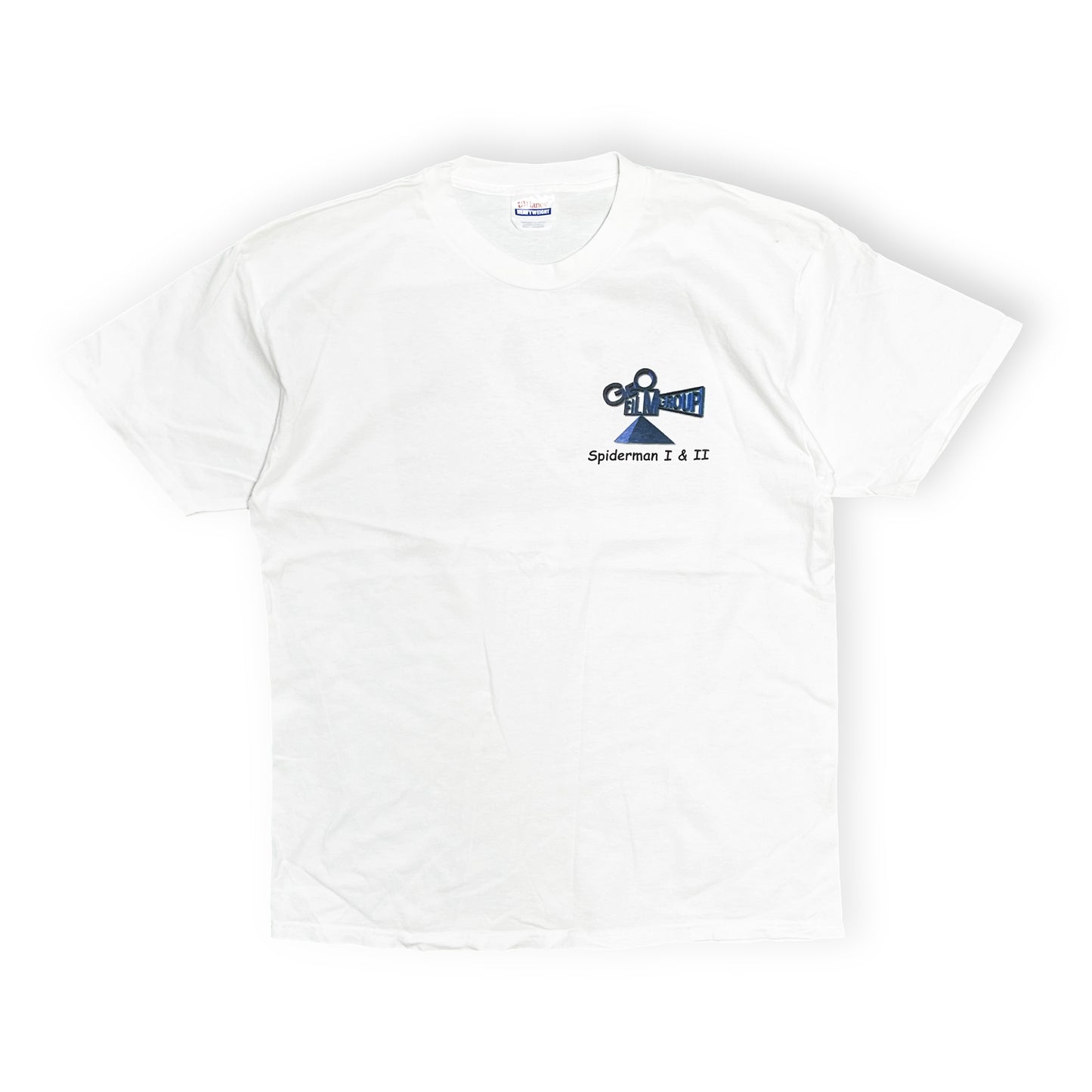 00's Hanes Spiderman I & II "GEO FILM GROUP" T Size (L) レア!