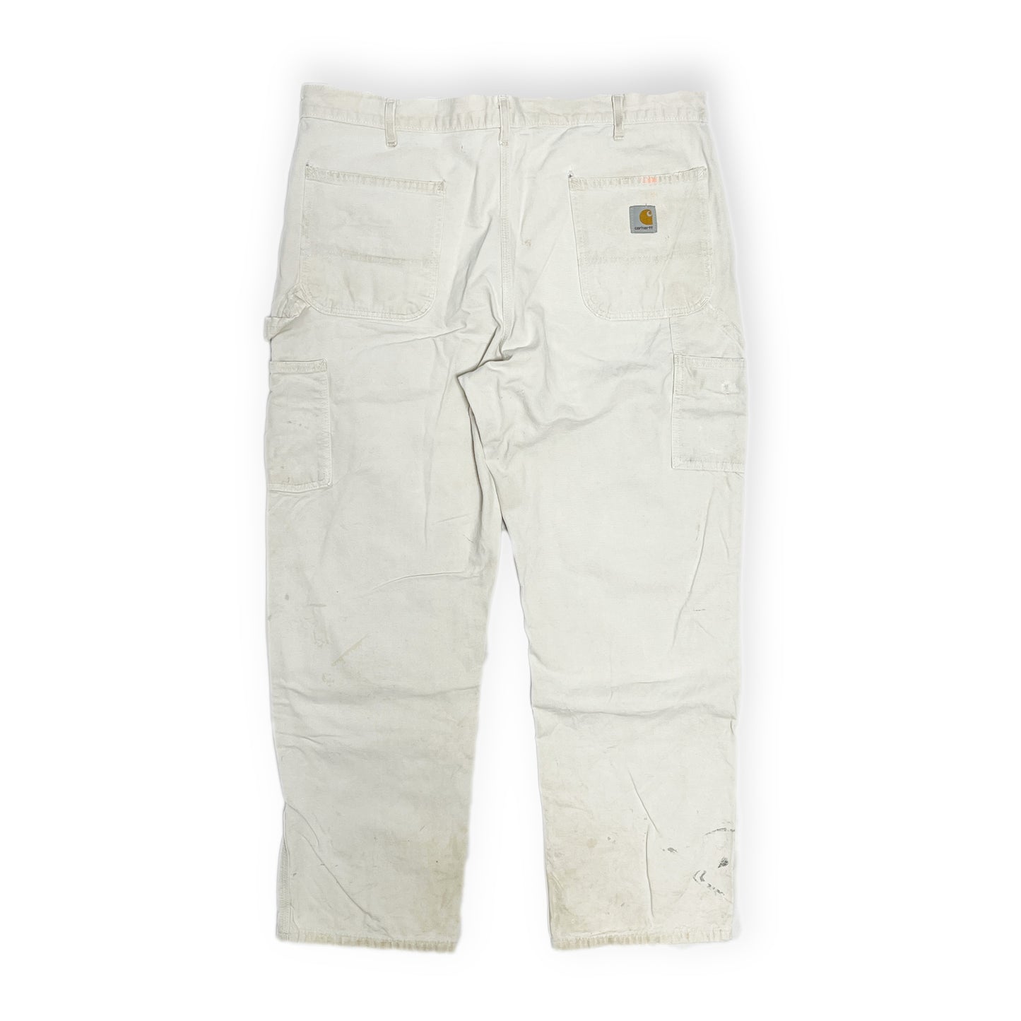 アメリカ製 Carhartt ダブルニー ペインターPT ペンキ飛び 生成り Size (W39 L30)位