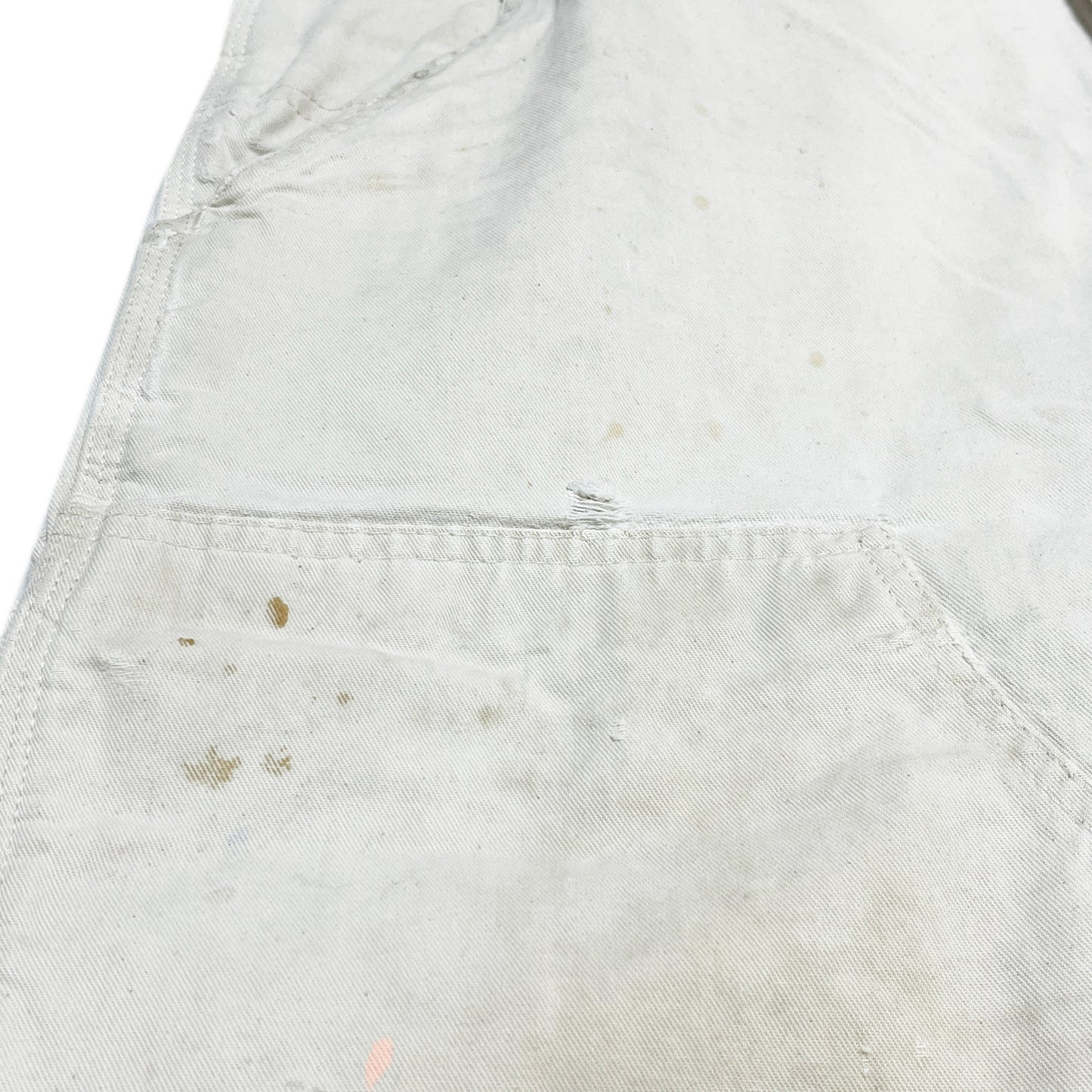 アメリカ製 Carhartt ダブルニー ペインターPT ペンキ飛び 生成り Size (W39 L30)位