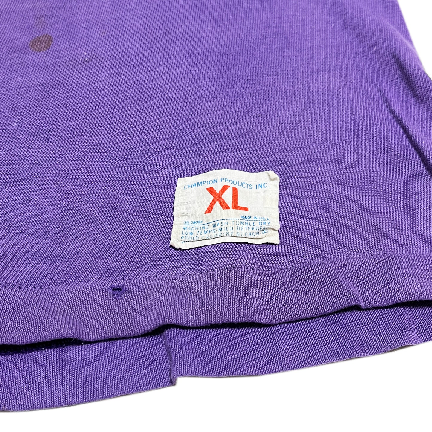 70's バータグ Champion Football T パープル Size (XL)