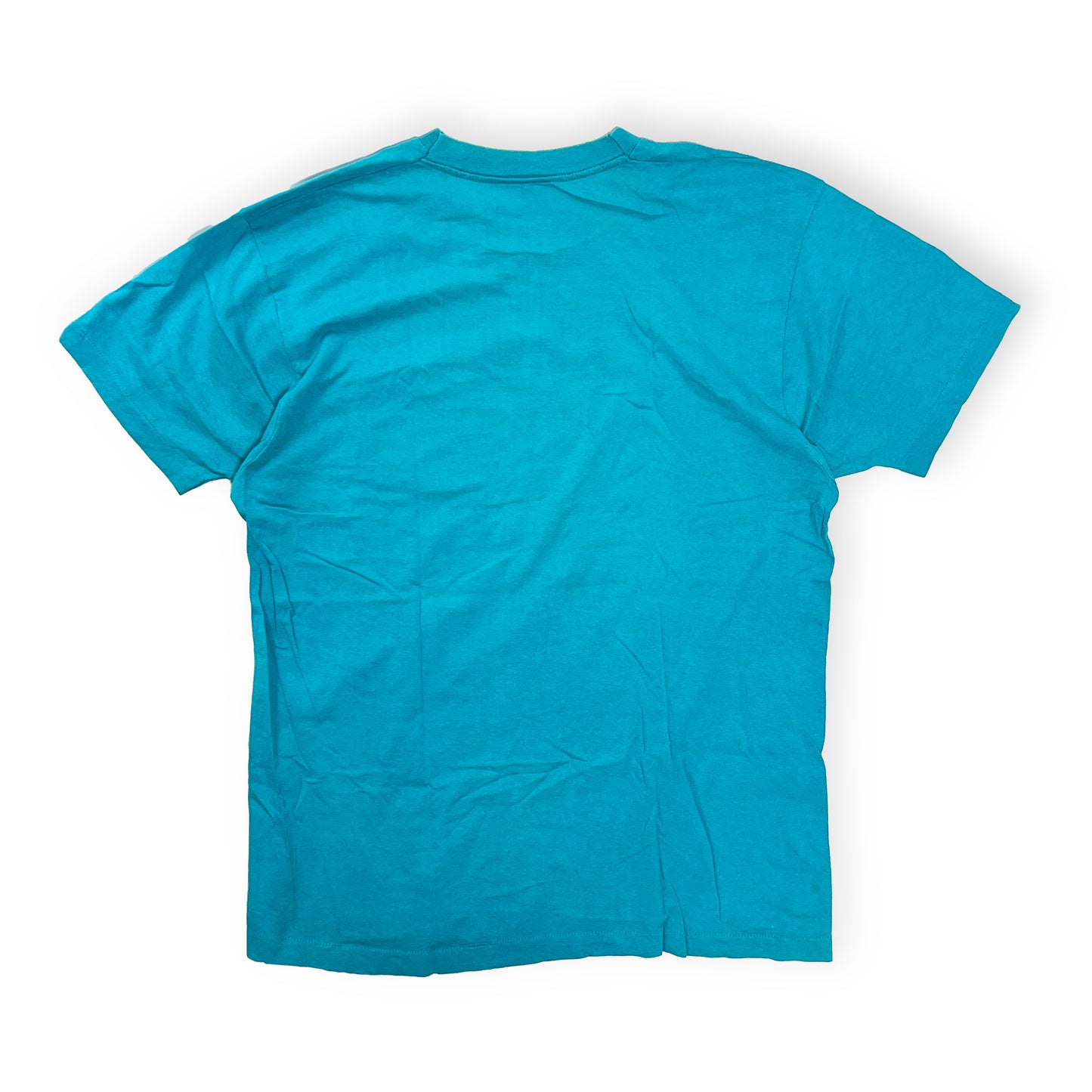 80's FRUIT OF THE LOOM Pocket T Turquoise Size (XXL)