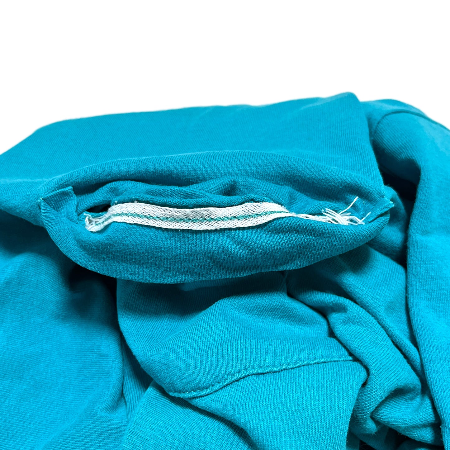 80's FRUIT OF THE LOOM Pocket T Turquoise Size (XXL)