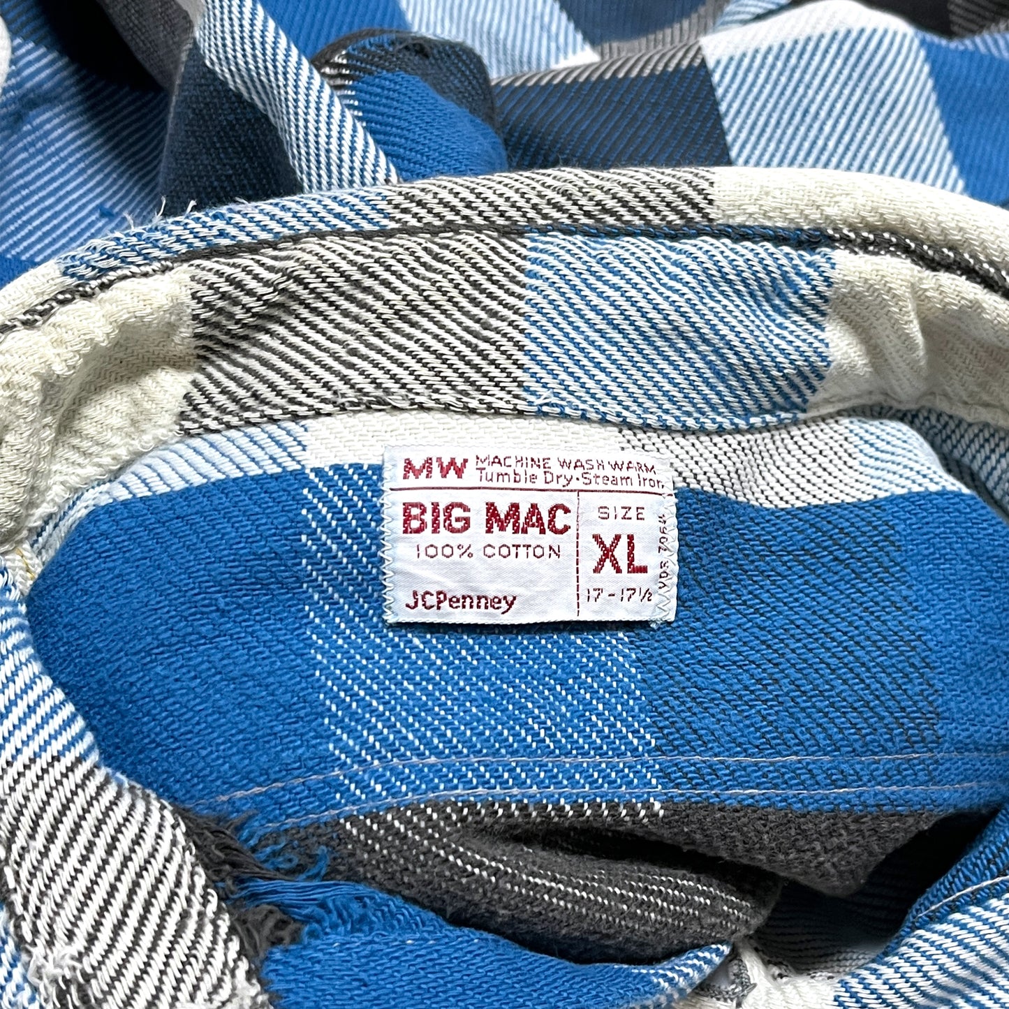70's BIG MAC Nel SH 単色タグ 好配色チェック Size (XL) ビッグサイズ!