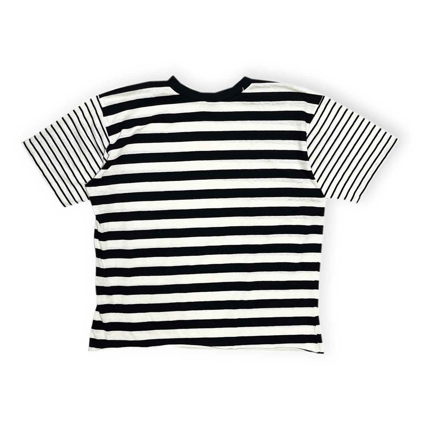 80's〜 Unknown Border Pocket T Black X White Size (L)位