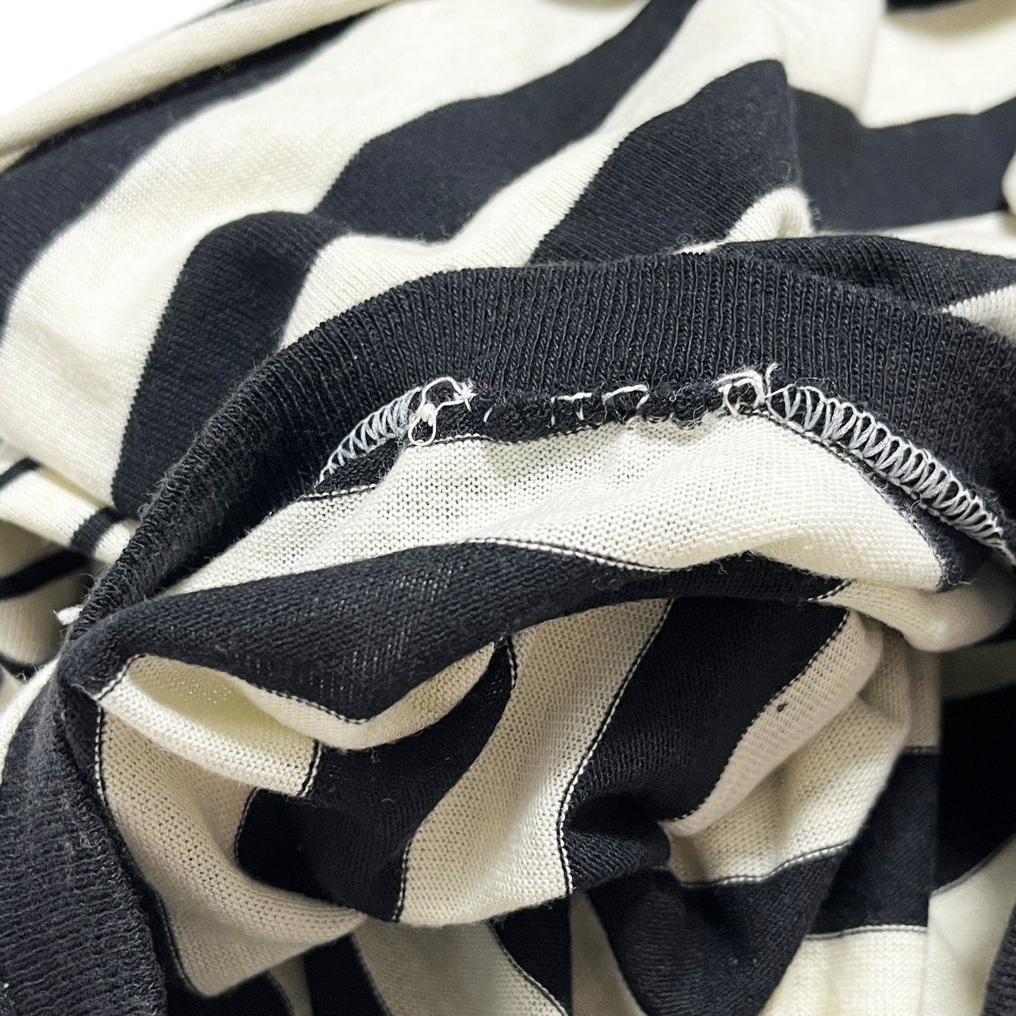 80's〜 Unknown Border Pocket T Black X White Size (L)位
