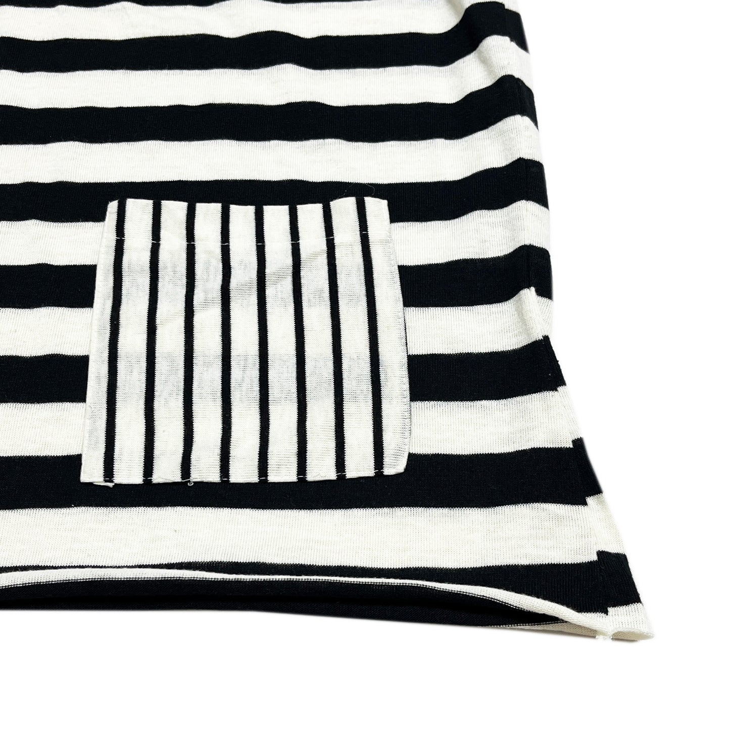 80's〜 Unknown Border Pocket T Black X White Size (L)位