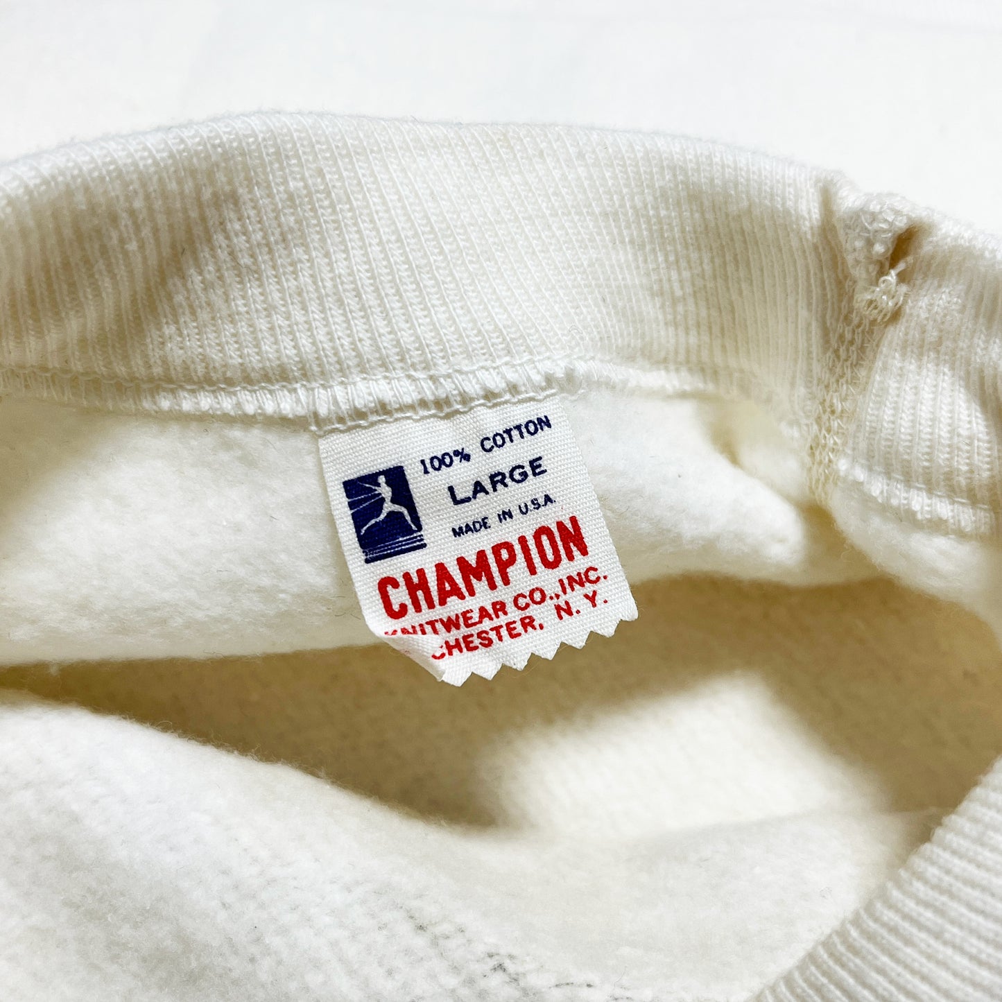 60's Champion ランタグ Flocky Print Sweat "St.Cloud State" Size (L) Almost Deadstock