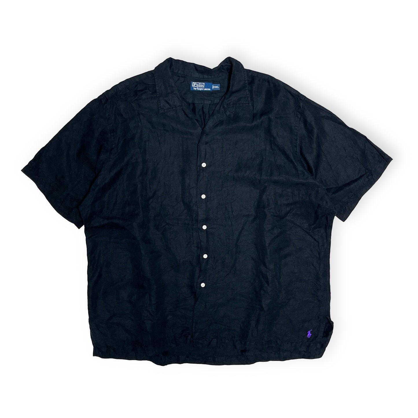 Ralph Lauren Linen X Silk S/S SH Black Size (XXL)
