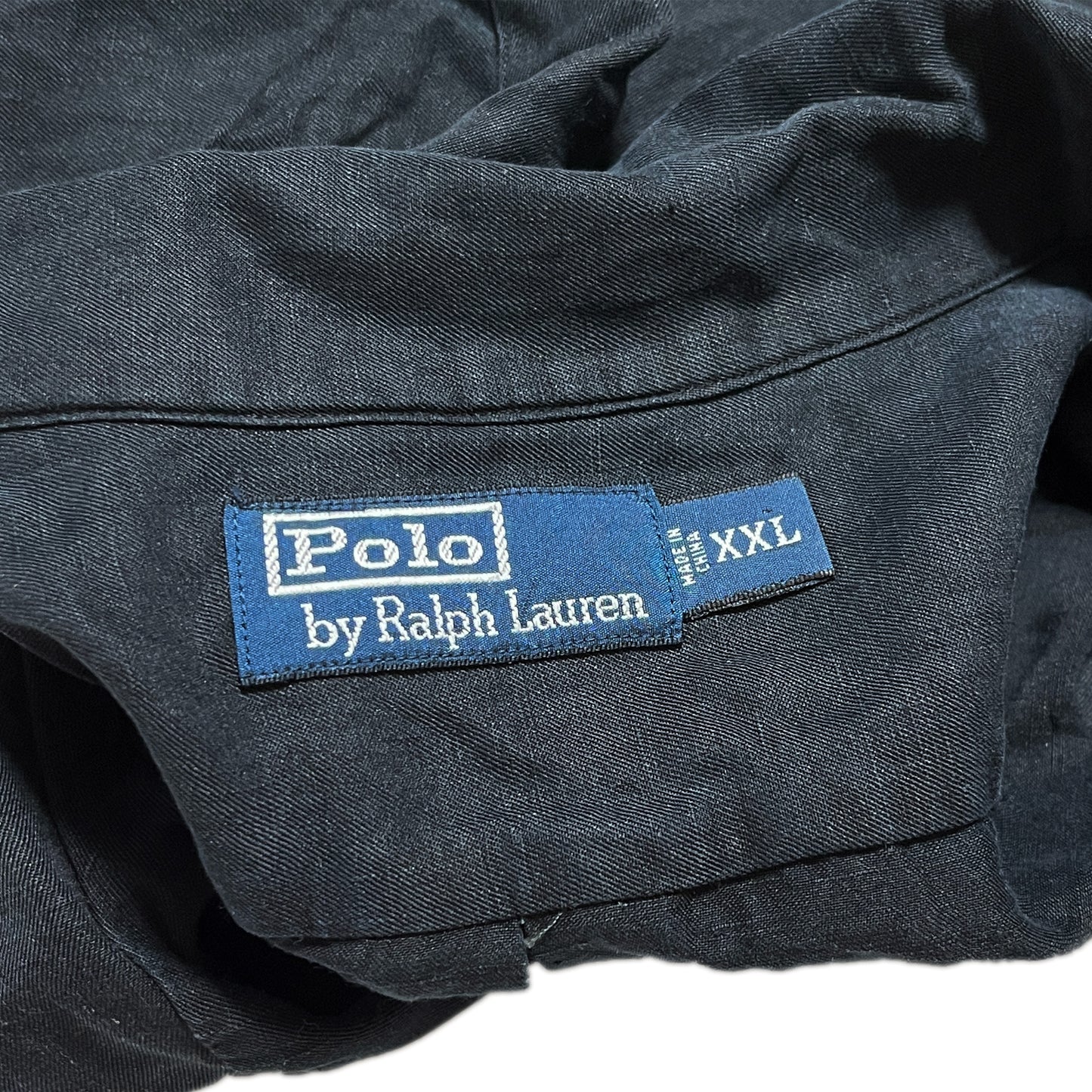 Ralph Lauren Linen X Silk S/S SH Black Size (XXL)